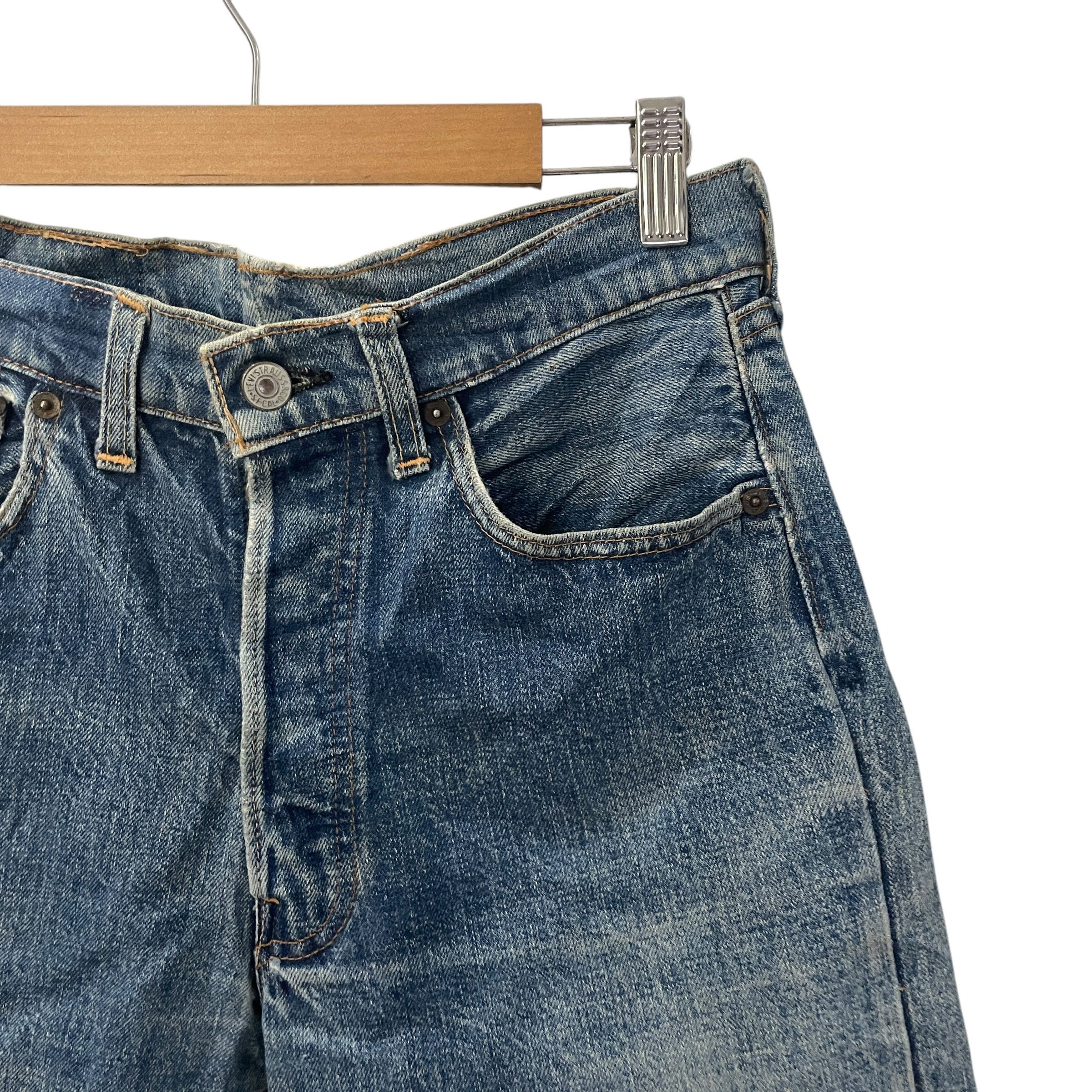 Levi's Vintage 70s Levis Big E Button 2 Custom Short Denim Size US 29 - 3 Thumbnail