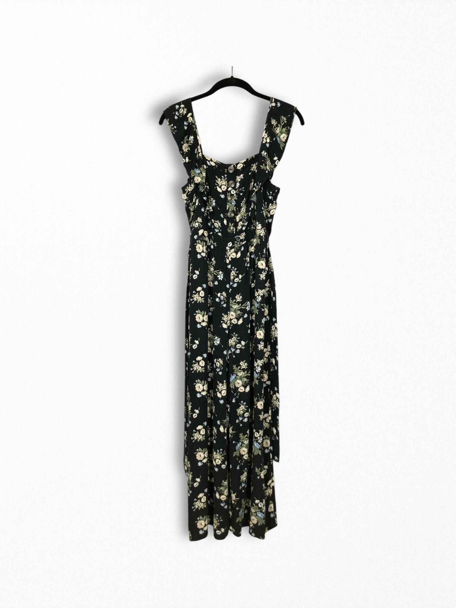 American Eagle Outfitters Floral Jumpsuit with Ruffle Detail Size 26" / US 2 / IT 38 - 1 Thumbnail