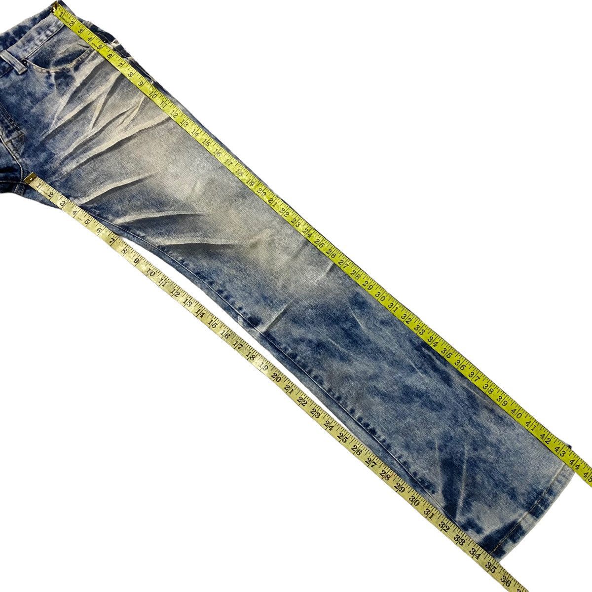 Tornado Mart Tornado Mart Acid Wash whisker Denim Wolf Cut Flare Jeans Size US 32 / EU 48 - 20 Thumbnail