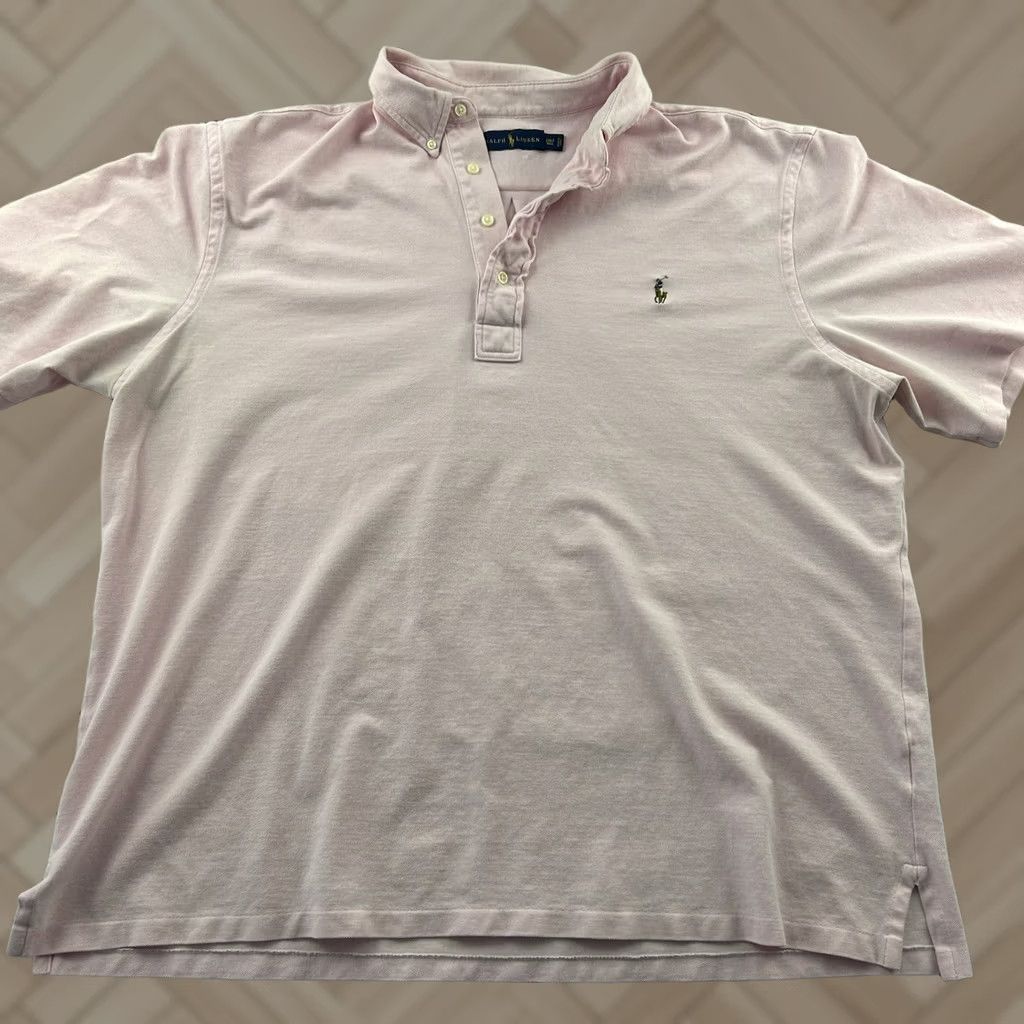 Polo Ralph Lauren Ralph Lauren Short Sleeve Polo Shirt Men's 2XLT Tall Solid Pink Size US XXL / EU 58 / 5 - 1 Thumbnail