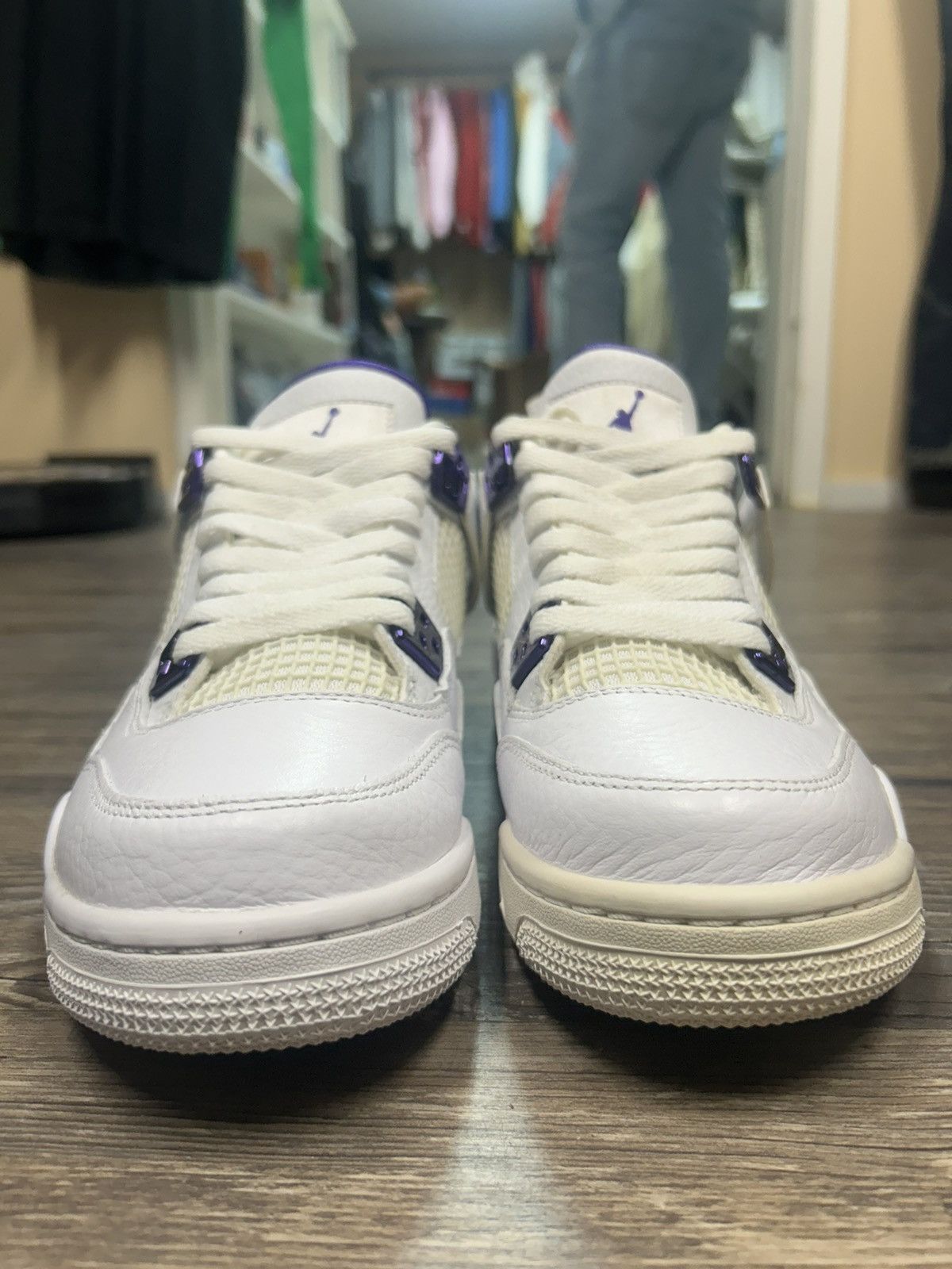 Jordan Brand Air Jordan 4 Retro Metallic Purple Sneakers Size US 6.5 / EU 39-40 - 4 Thumbnail
