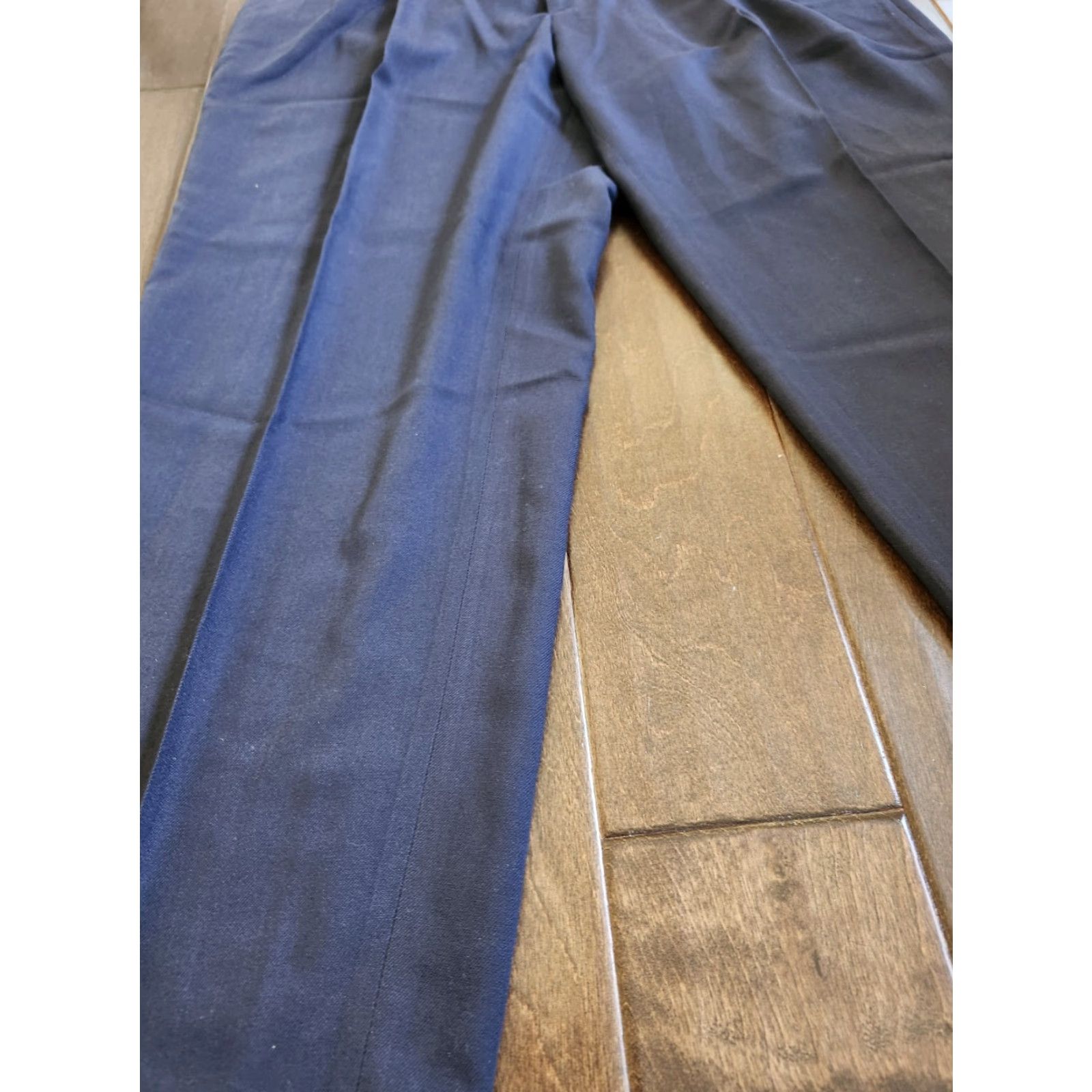 Savane Savane Dress Pants Navy Blue W34 L29 Men's Regular Polyester Wool Zip Button Business Formal Wedding Shirt/Pants? Size US 34 / EU 50 - 7 Thumbnail
