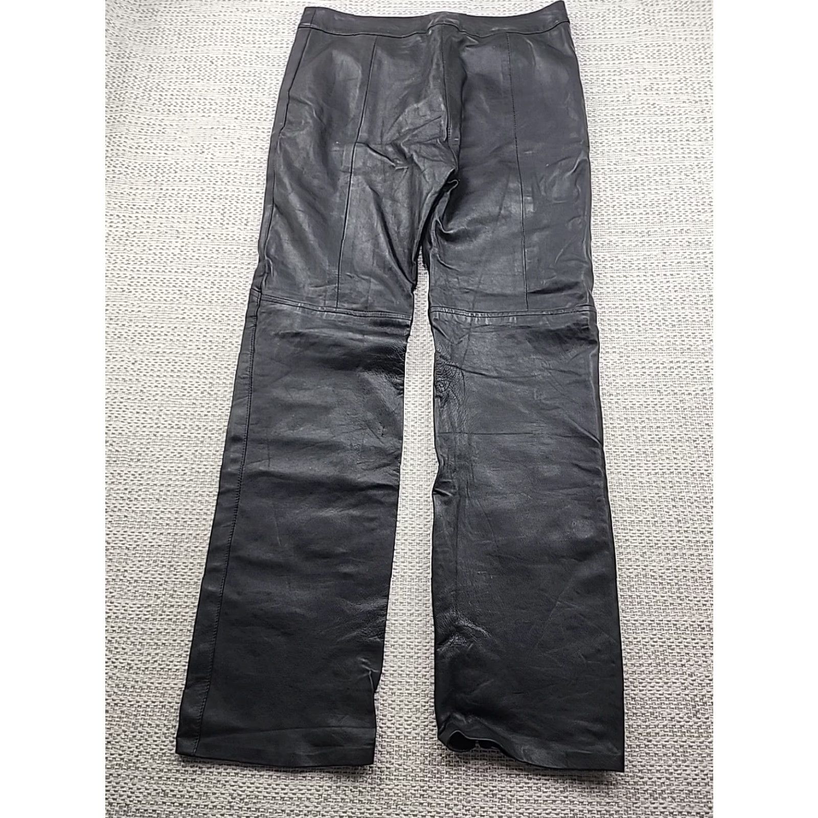 Vintage Leather 2000 By Hira Imports Jeans Womens Size 16 Black Leather Pants Size 38" / US 16 / IT 52 - 2 Thumbnail