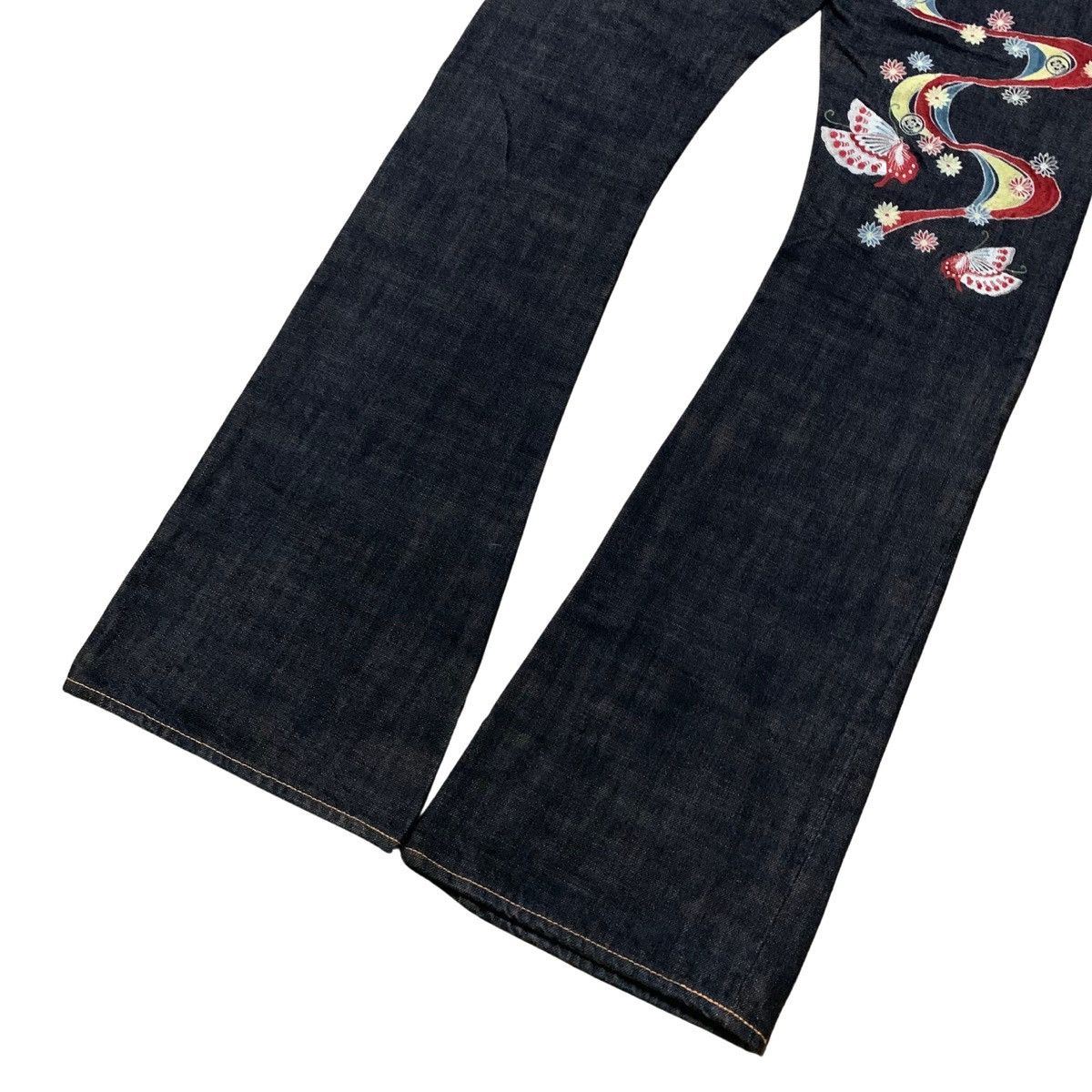Evisu Yamane Butterfly Selvedge Denim Pants Size 28" / US 6 / IT 42 - 11 Thumbnail