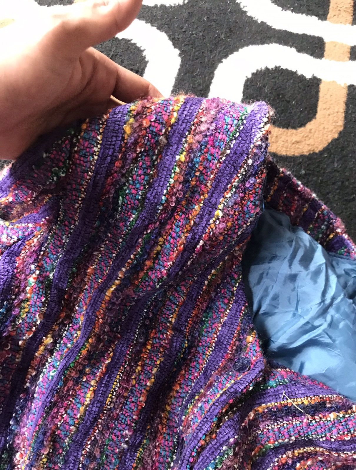 Japanese Brand × Vintage VTG Rainbow Stripe Blazer for Women Size M / US 6-8 / IT 42-44 - 11 Thumbnail
