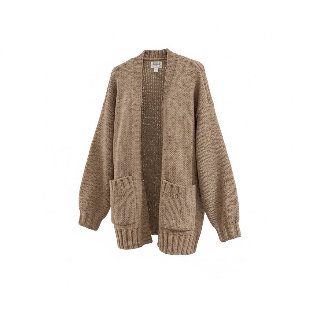 American Eagle Outfitters American Eagle Chunky Knit Cardigan S Pink Oversized Size S / US 4 / IT 40 - 1 Thumbnail