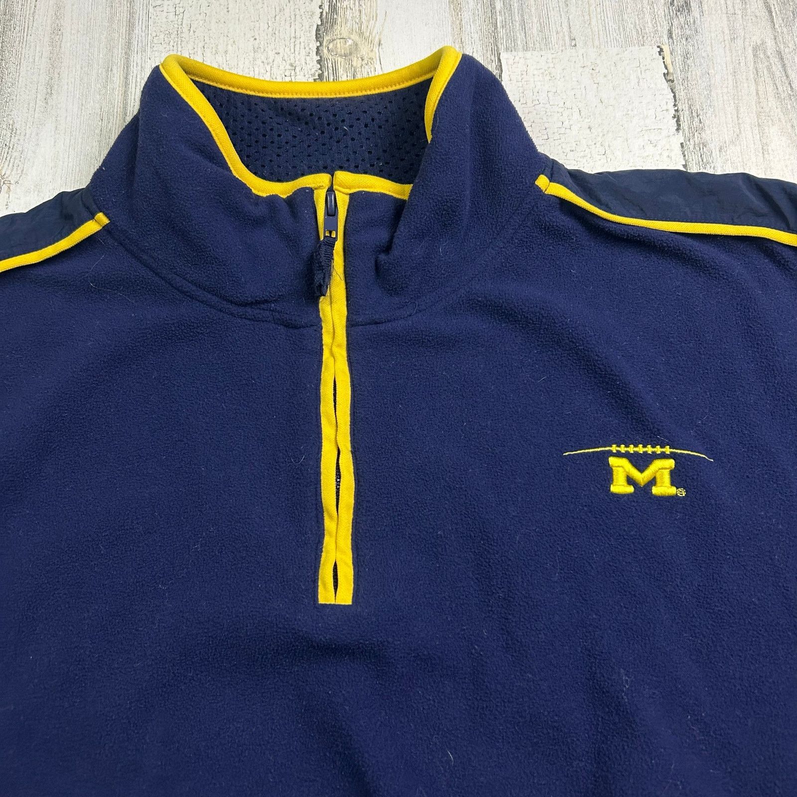 Puma Vintage Y2K University of Michigan Puma Quarter-Zip Sweater Size US XXL / EU 58 / 5 - 2 Thumbnail