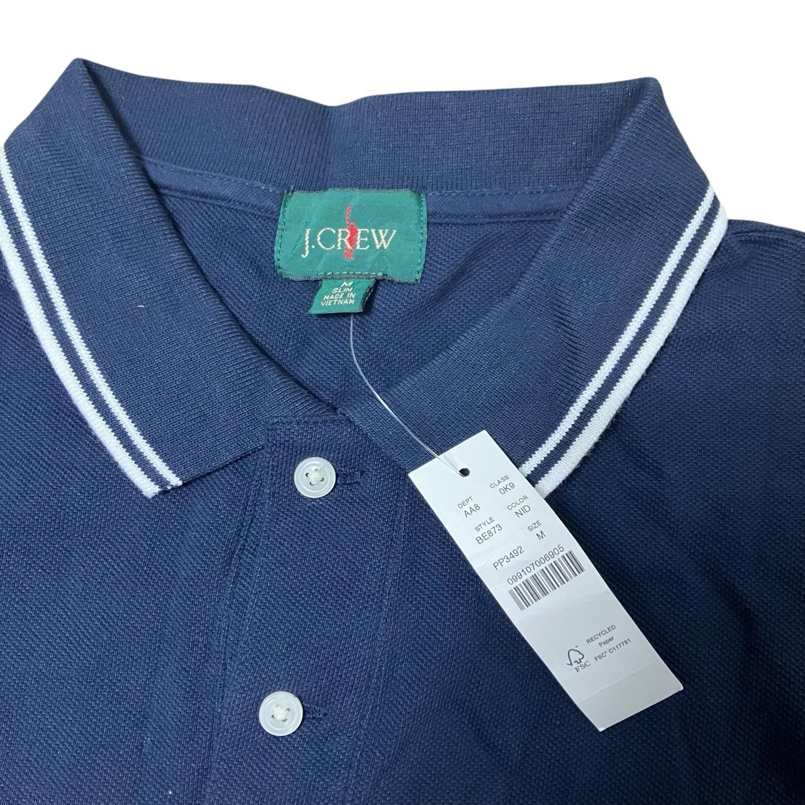 J.Crew J Crew Shirt Mens M Blue Pique Polo Tennis Preppy BE873 Size US M / EU 48-50 / 2 - 5 Thumbnail