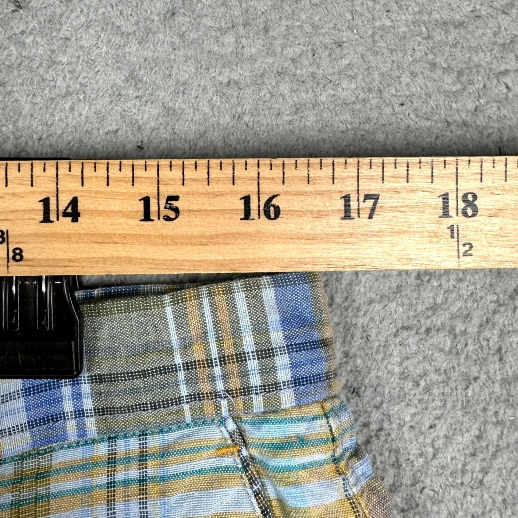 Tommy Bahama Tommy Bahama Plaid Shorts Mens 33 Flat Front Button Logo Multicolor Linen Lyocell Casual Summer Beach Travel Mens Size US 33 - 4 Thumbnail
