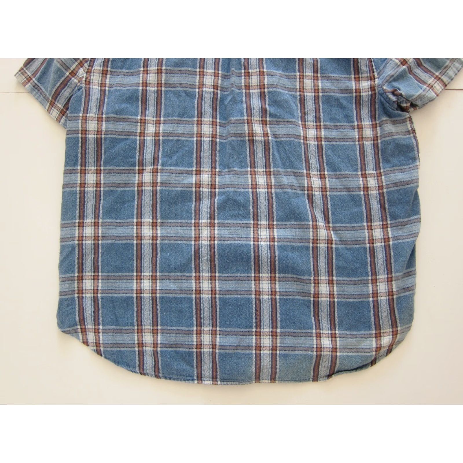 Lucky Brand Lucky Brand Classic Fit Blue Plaid Cotton Button Down Short Sleeve Shirt Men XL Size US XL / EU 56 / 4 - 5 Thumbnail