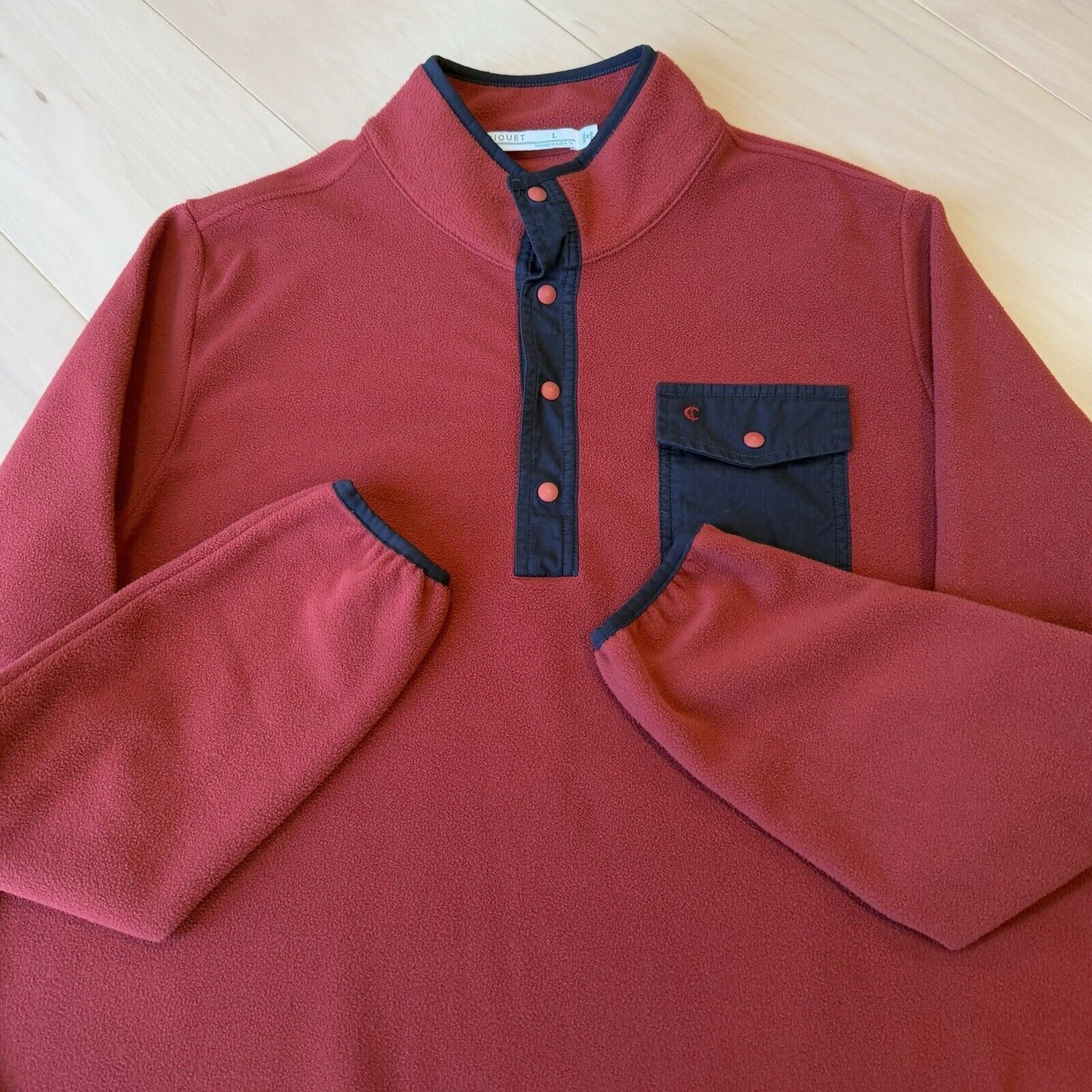 Criquet Criquet Snap Pullover Large Red Fleece Pullover Outerwear Size US L / EU 52-54 / 3 - 4 Thumbnail