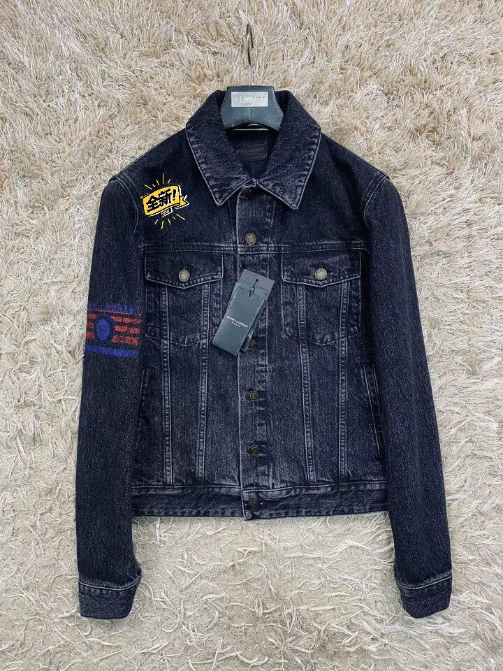 Saint Laurent Paris Saint Laurent Dark Blue Denim Jacket Size US M / EU 48-50 / 2 - 1 Thumbnail