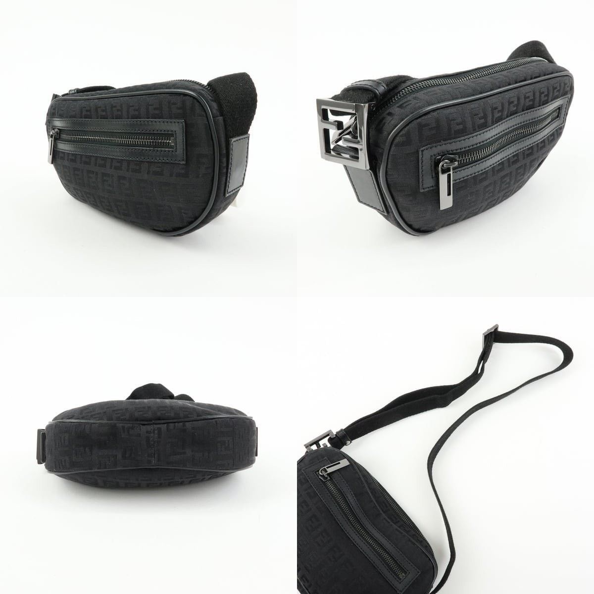 Fendi Fendi Zucchino Belt Bag Black Size ONE SIZE - 3 Thumbnail