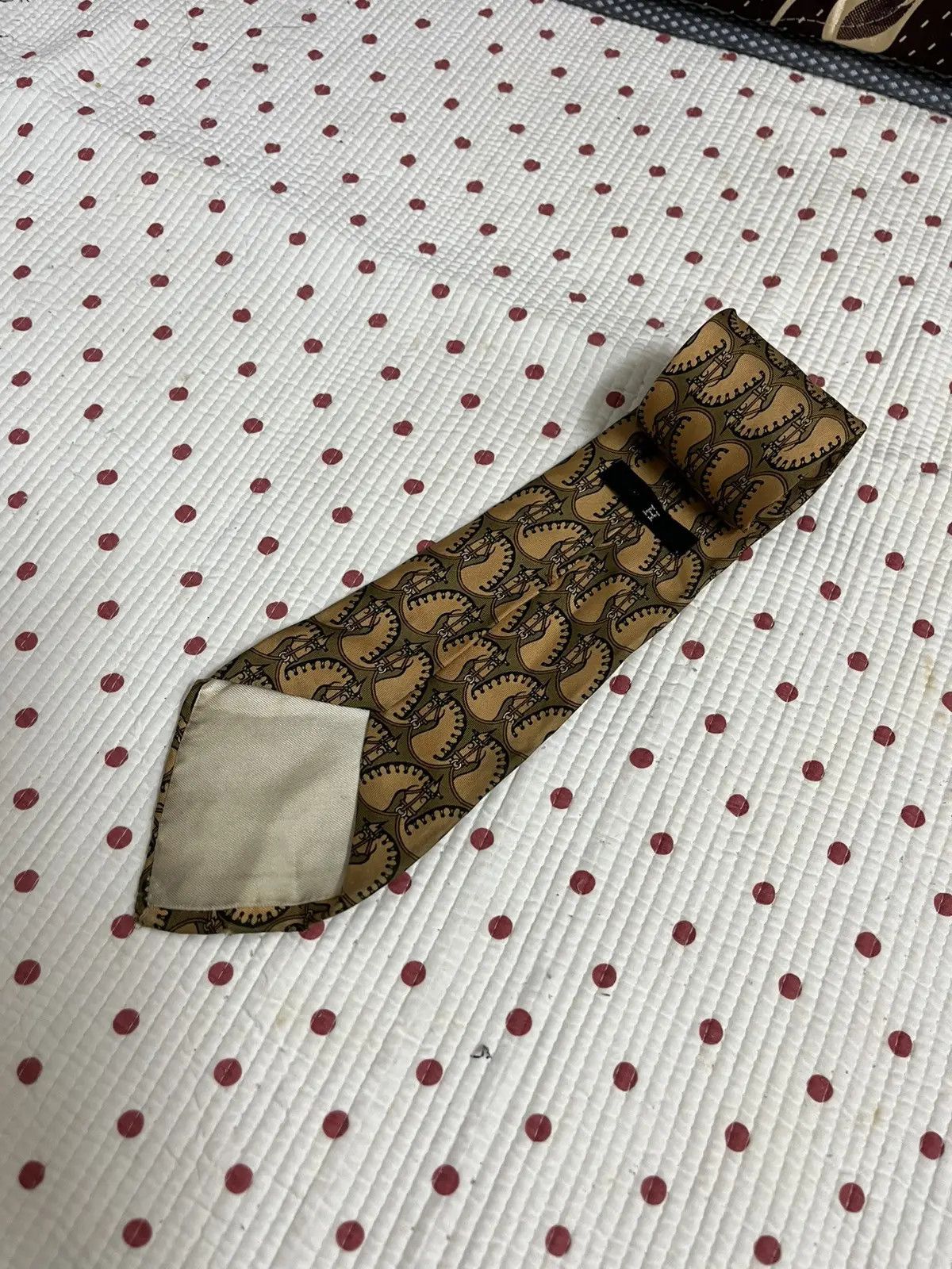 Hermes Hermes Monogram Silk Tie Size ONE SIZE - 8 Thumbnail