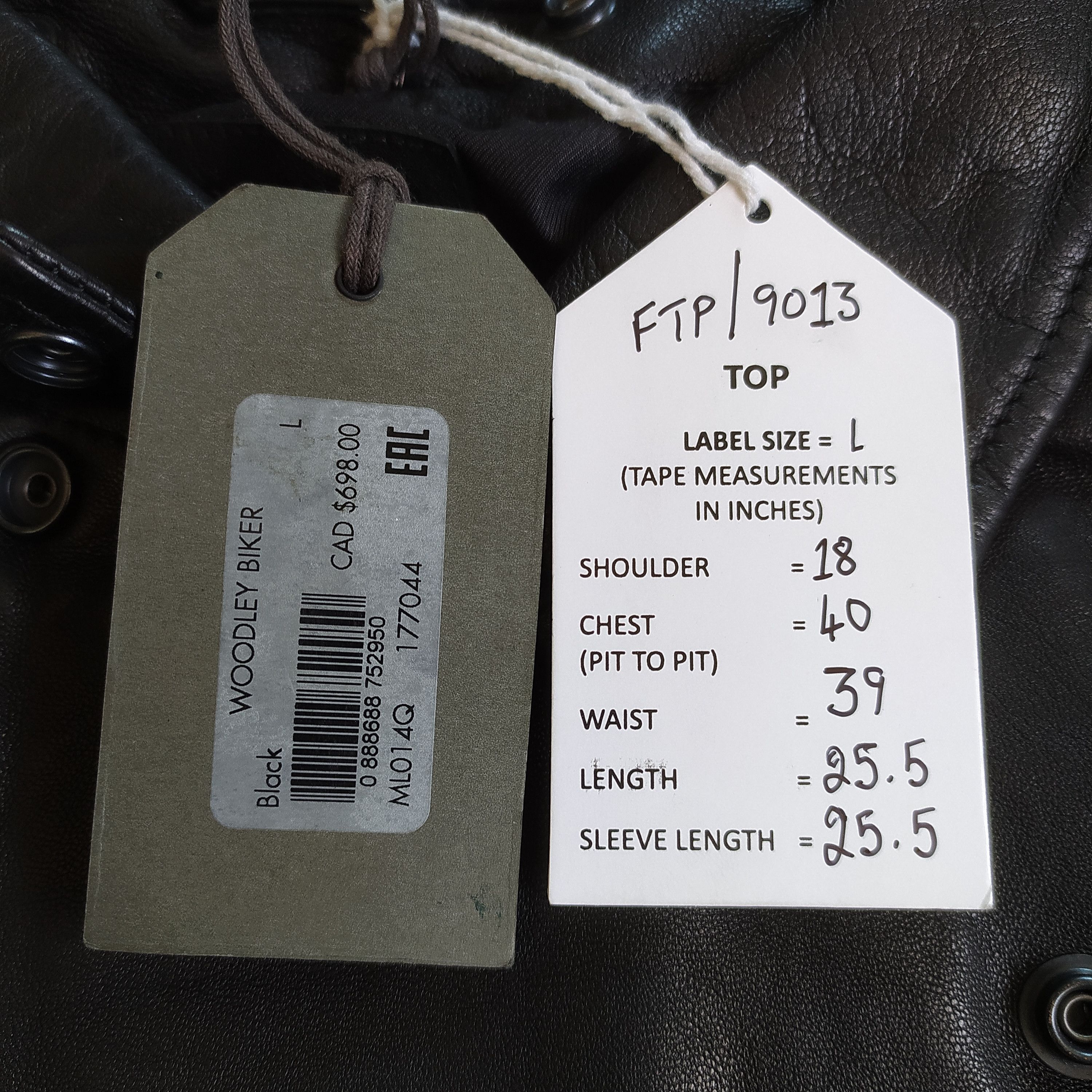 Allsaints ALLSAINTS Woodley Leather Jacket Free Shipping FTP/9013 Size US L / EU 52-54 / 3 - 10 Thumbnail