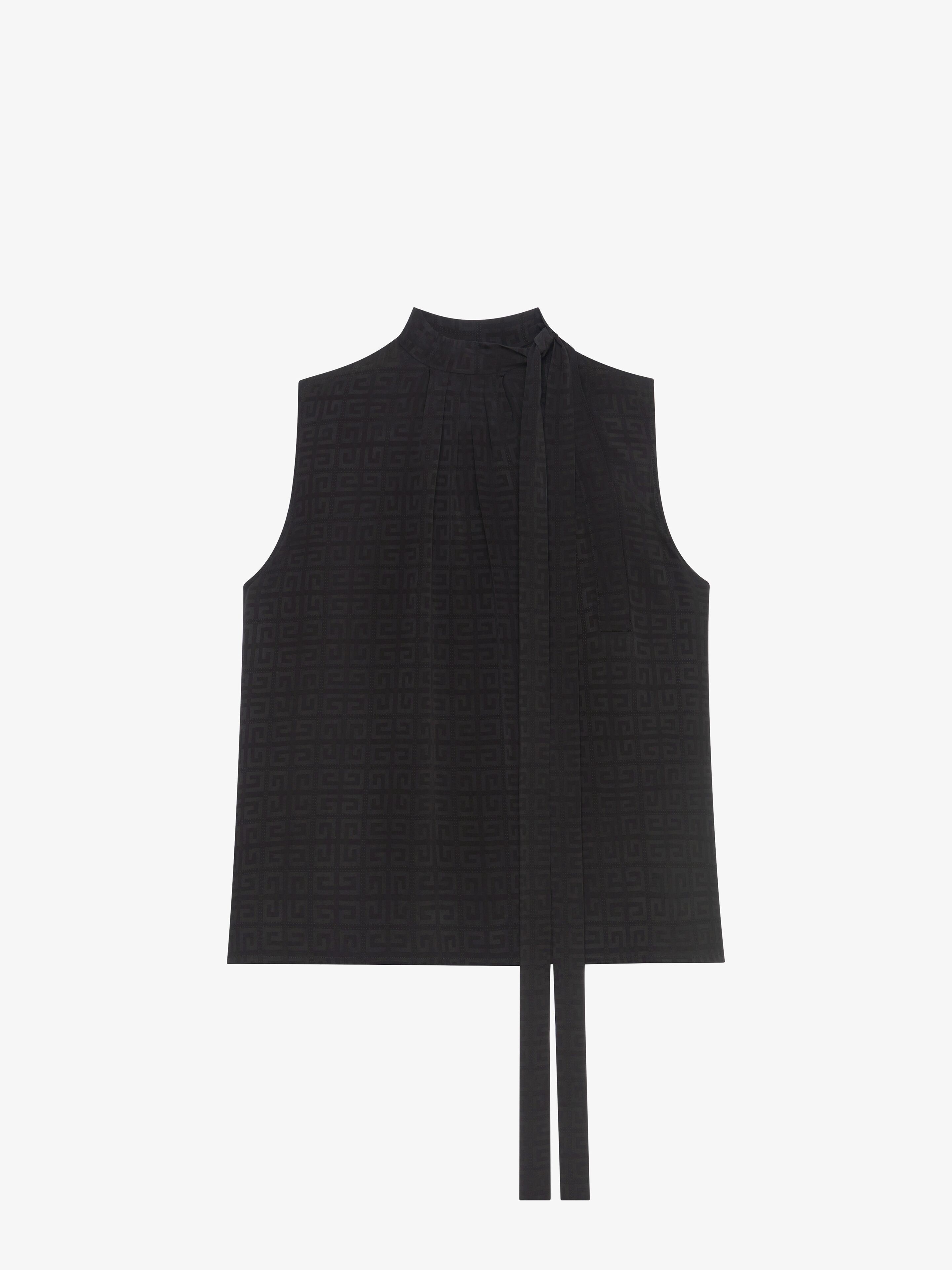 Givenchy o1w1db10325 Sleeveless Lavaliere Top in Black Size L / US 10 / IT 46 - 1 Thumbnail