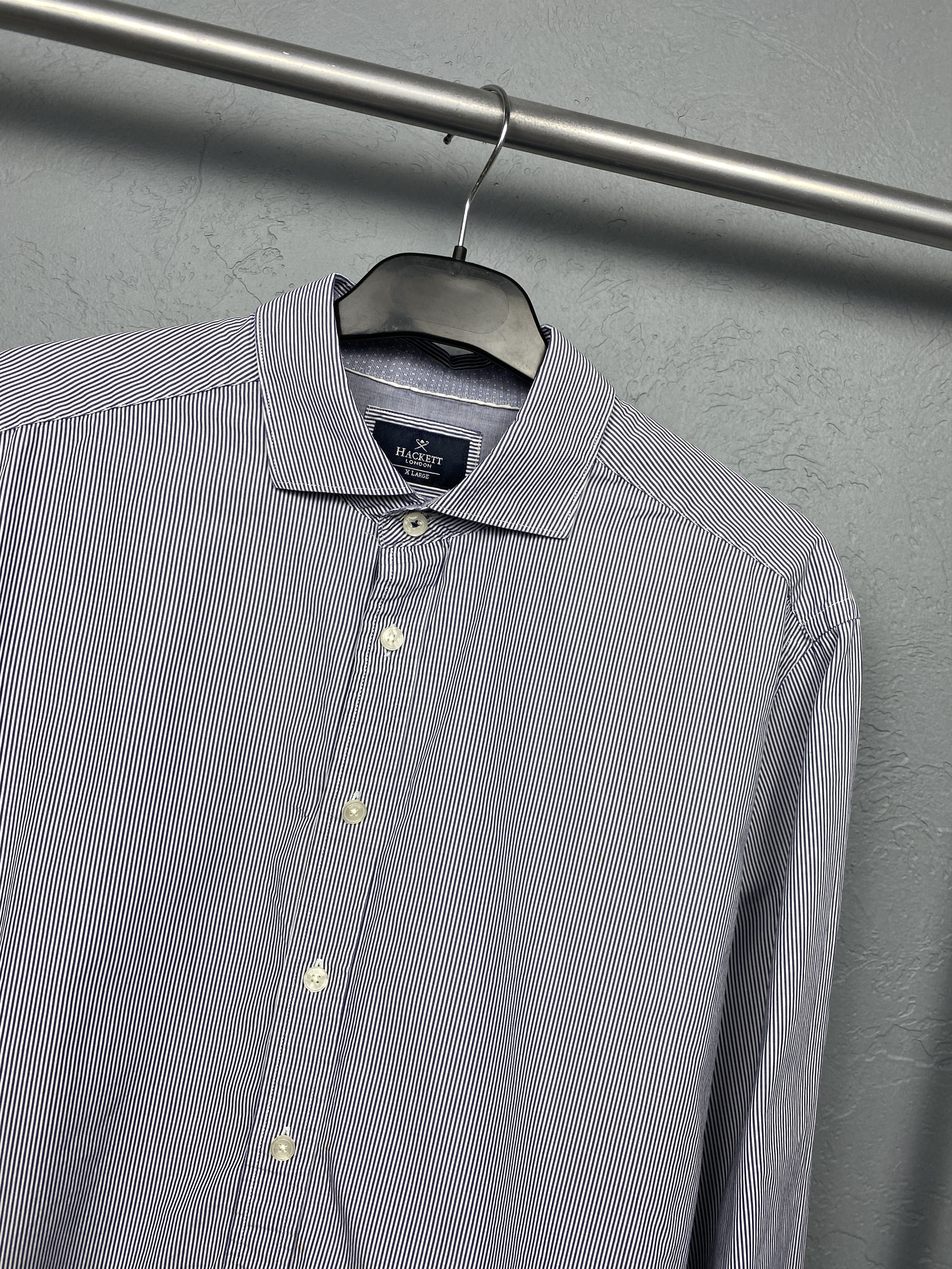 Hackett Hackett Vintage Mens Striped Long Sleeve Shirt Size US XL / EU 56 / 4 - 2 Thumbnail