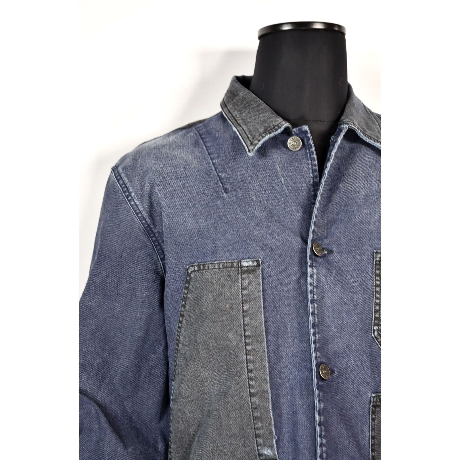 Diesel Diesel D-Roku-Ne Denim Jacket XL Mens Blue Stretch JoggJeans 97% Cotton 3% Elastane Logo Regular Size Size US 36 / EU 52 - 6 Thumbnail