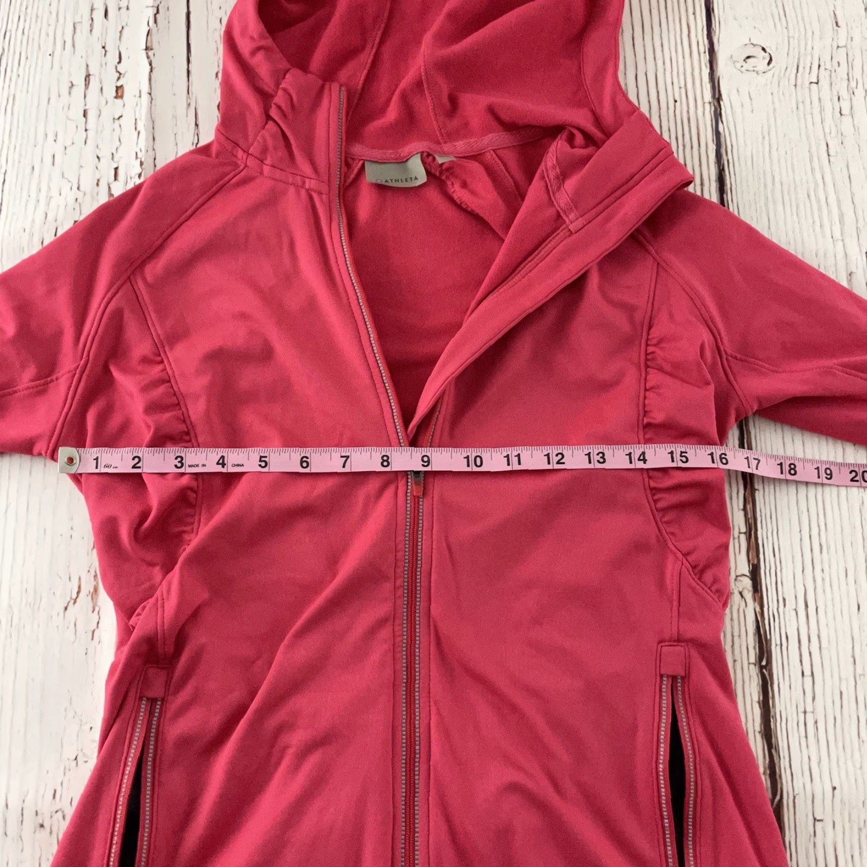 Athleta Athleta Hooded Long Sleeve Full Zip Jacket Women Small Pink Athletic Solid Top Shirt - Mens? Size S / US 4 / IT 40 - 4 Thumbnail