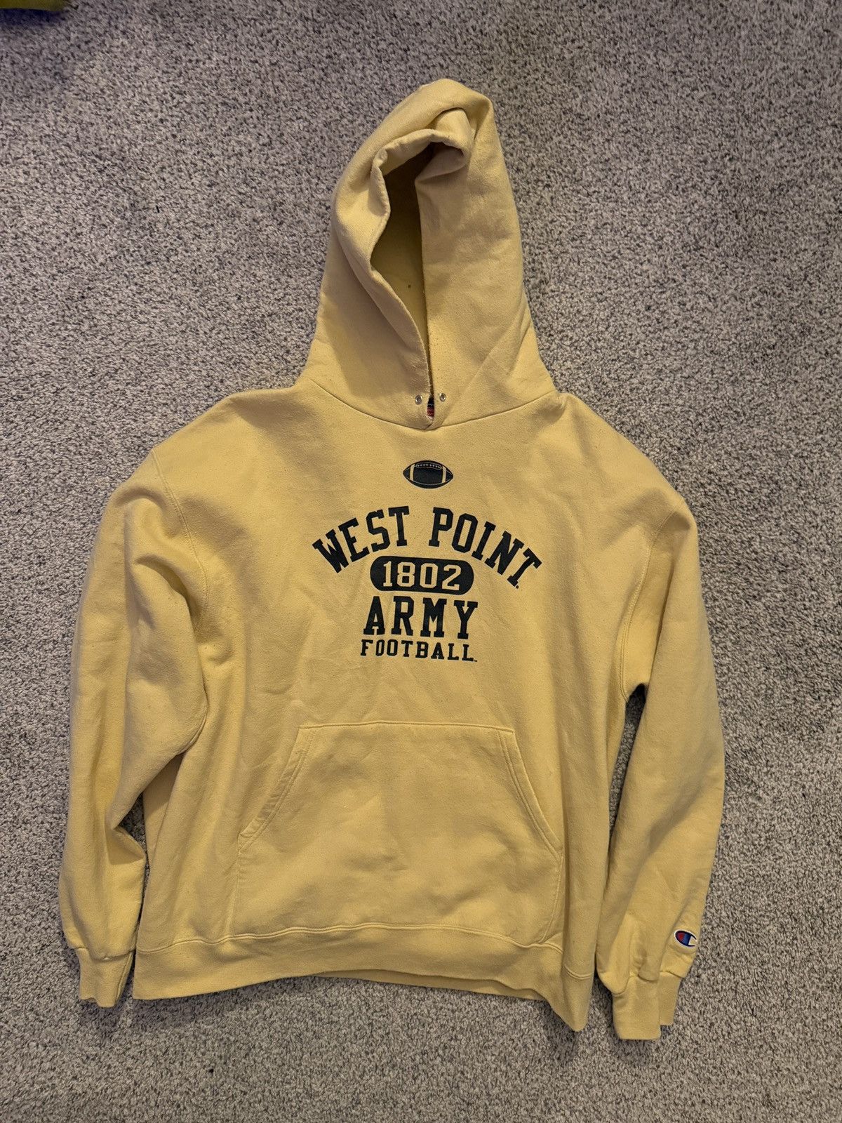 Vintage vintage army beat navy champion hoodie Size US XL / EU 56 / 4 - 1 Thumbnail