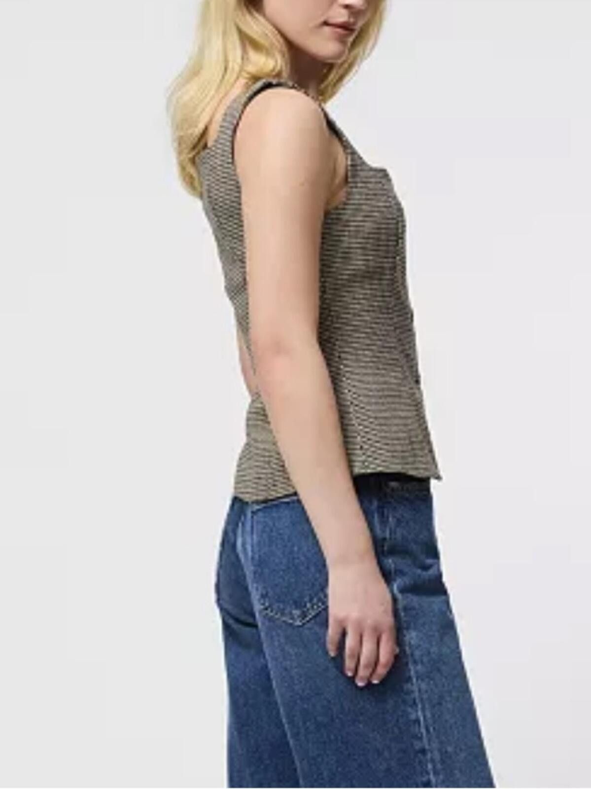 French Connection French Connection / Houndstooth Vest Top / tan brown Size L / US 10 / IT 46 - 12 Thumbnail