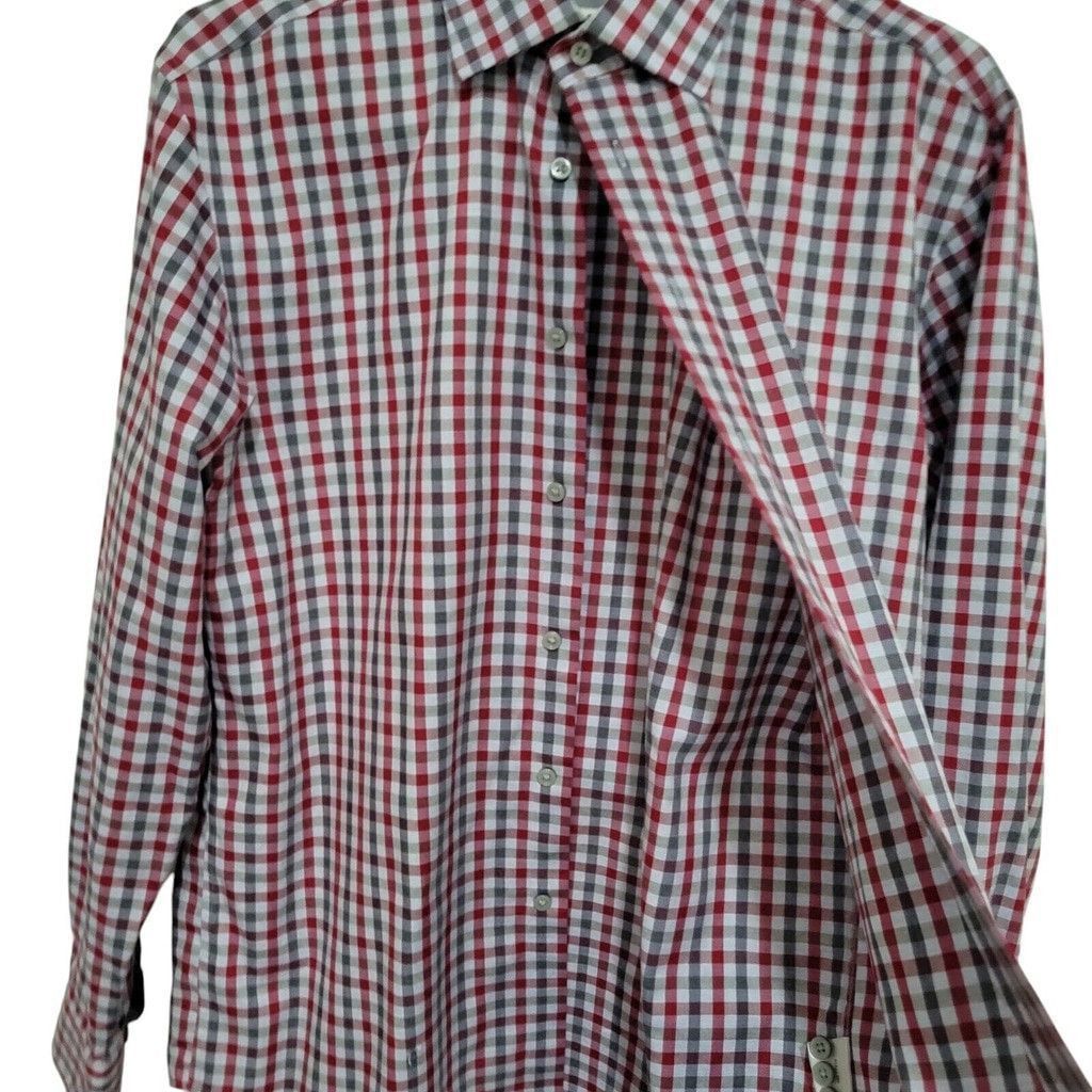 Joseph Abboud Joseph Abboud Long-Sleeves Checkered Non-Iron Shirt. Large. Size US L / EU 52-54 / 3 - 5 Thumbnail