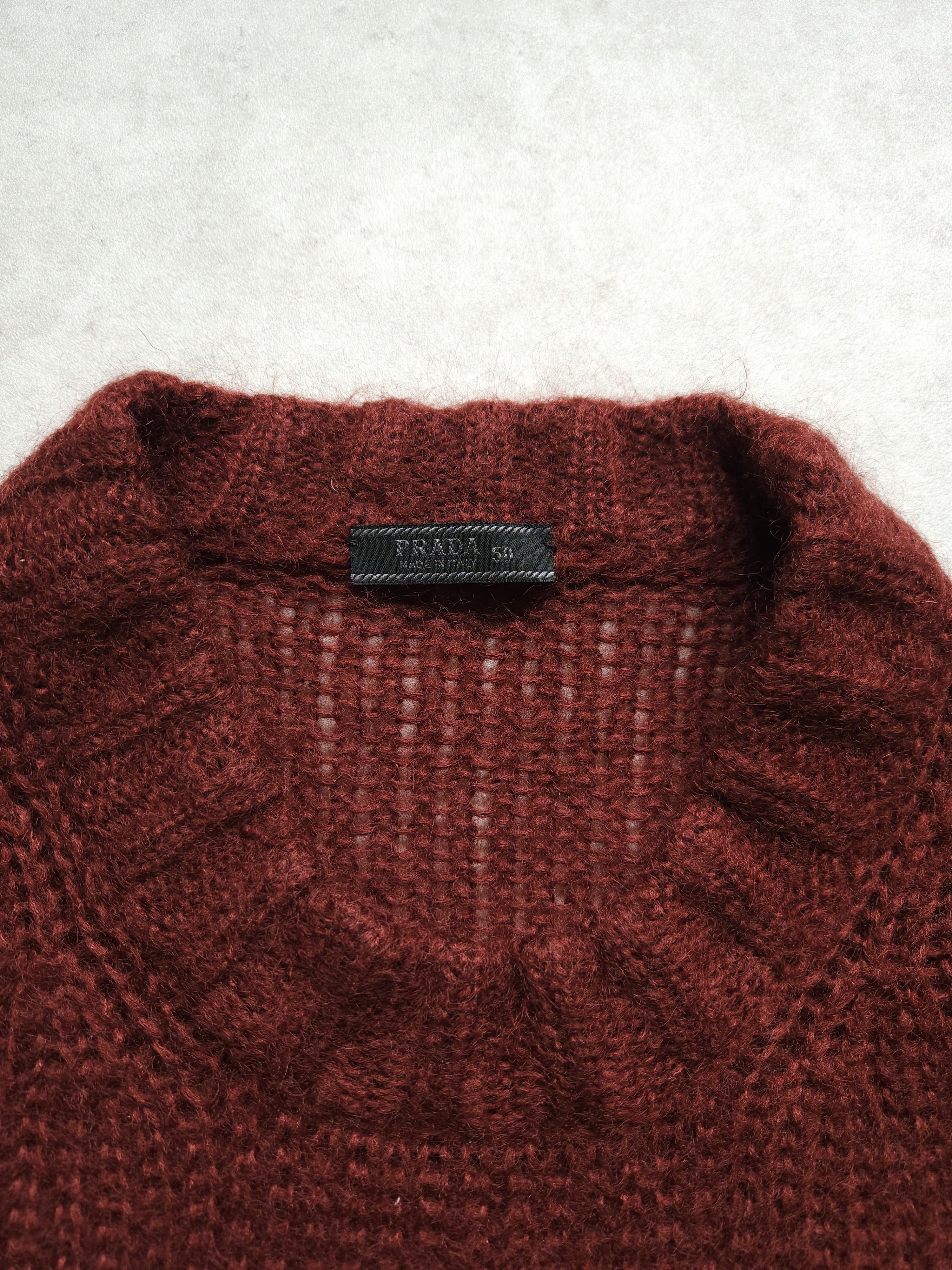 Prada Prada mohair knit in burgundy Size US M / EU 48-50 / 2 - 11 Thumbnail