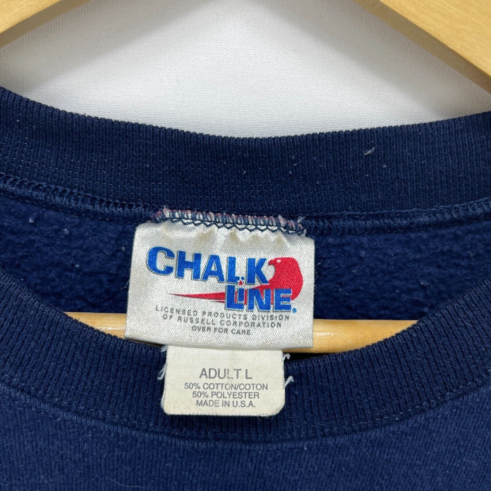 NFL × Vintage Vintage '90s Dallas Cowboys Sweatshirt Large NFL Chalk Line Size US L / EU 52-54 / 3 - 3 Thumbnail