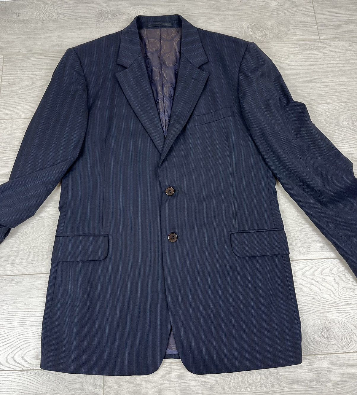 Paul Smith Paul Smith Vintage 2006 Blue Striped Wool Suit Blazer Pants Size 46R - 7 Thumbnail
