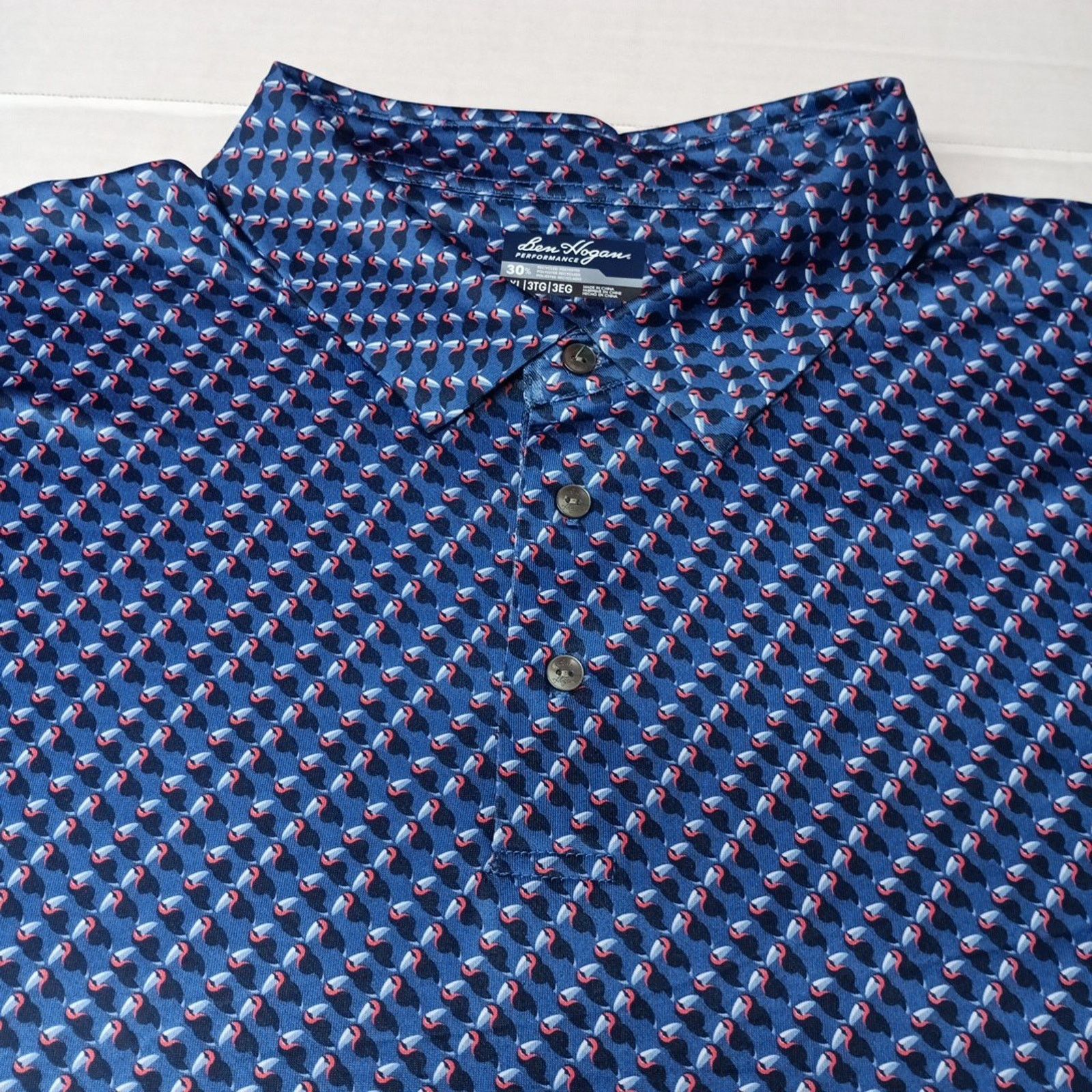 Other Ben Hogan Performance Polo Shirt Men's Size 3XL 54/56 Blue Size US XXL / EU 58 / 5 - 2 Thumbnail