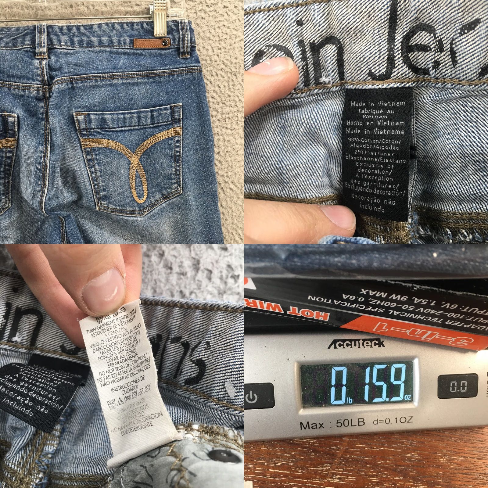 Calvin Klein Calvin Klein Capri Jeans Womens Jeans Capri 28x23.5 Blue Denim Mid Rise Med Wash (Regular) Womens Size 28" / US 6 / IT 42 - 9 Thumbnail