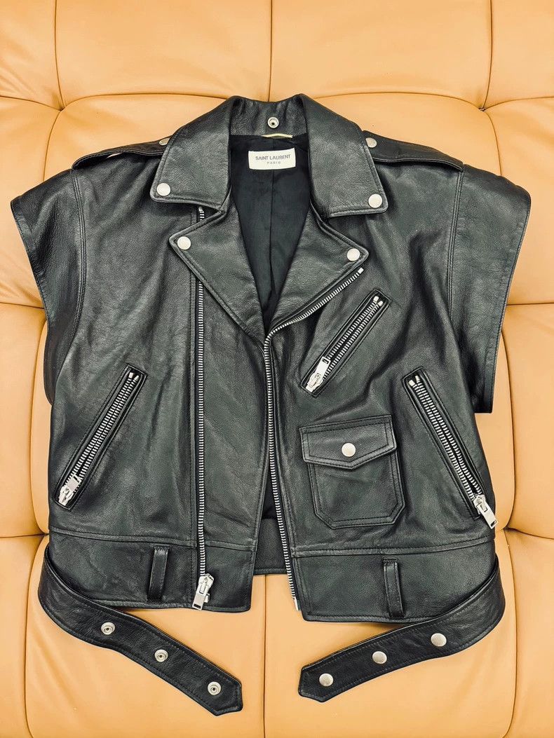 Saint Laurent Paris Saint Laurent Leather Jacket with Box