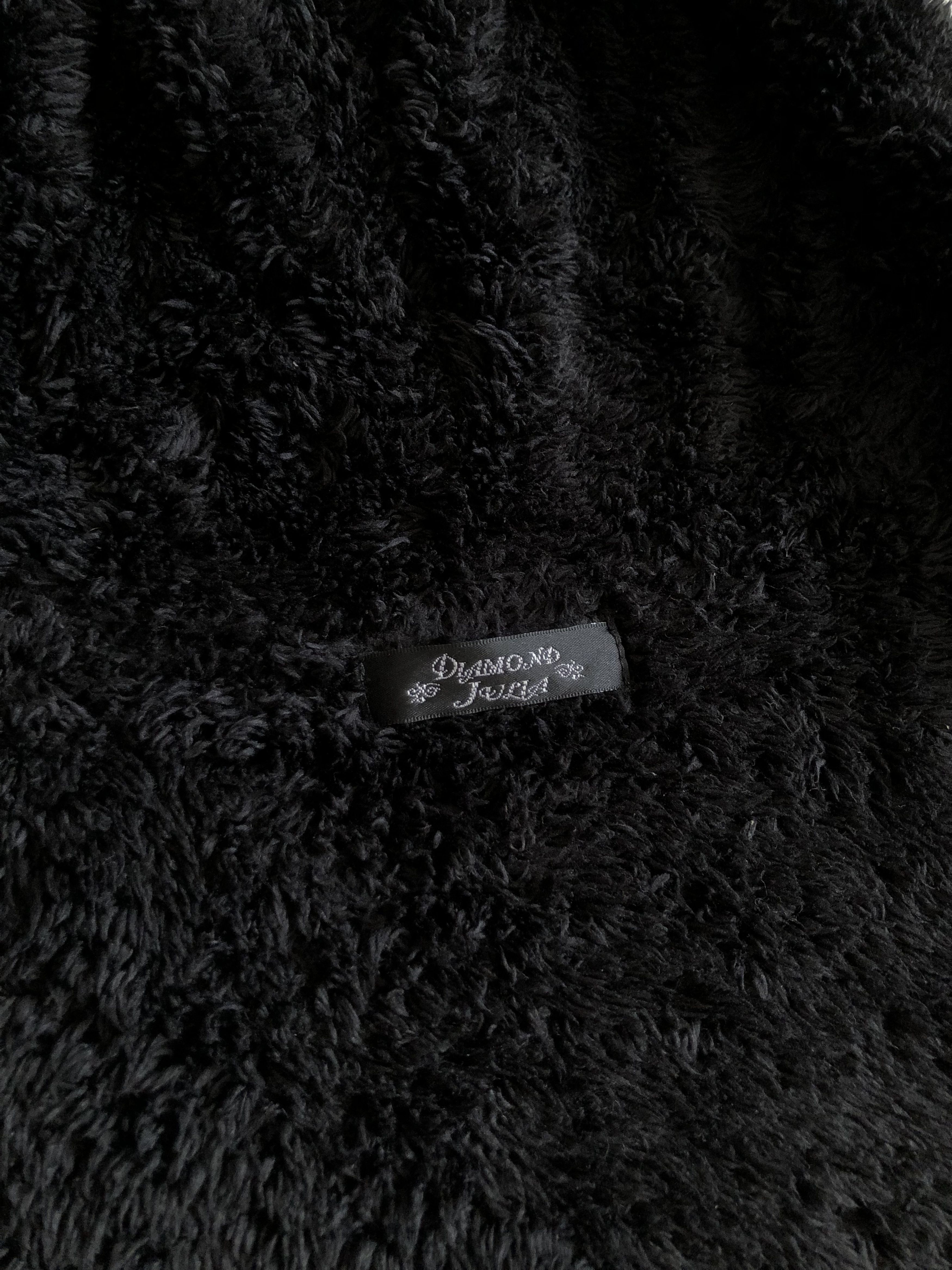 Japanese Brand DIAMOND JULIA FUZZ FLEECE LINED HOODED PONCHO JACKET Size M / US 6-8 / IT 42-44 - 13 Thumbnail
