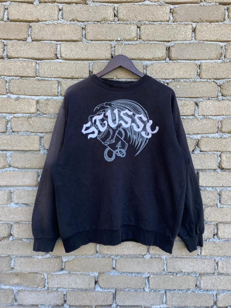 Stussy Stussy Rare Design Big Logo Crewneck Sweatshirt Size US L / EU 52-54 / 3 - 4 Thumbnail