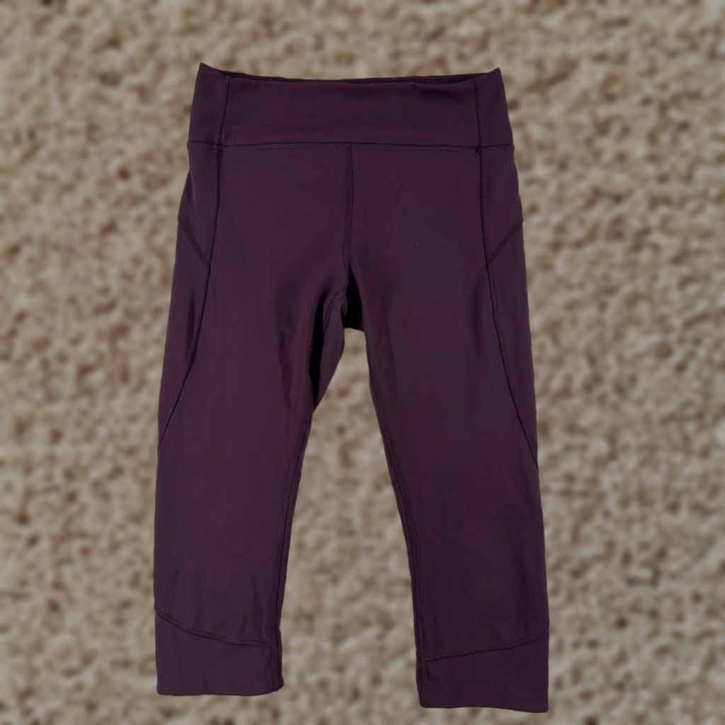 Lululemon Pants Women 10 Red In Movement Crop Everlux 19