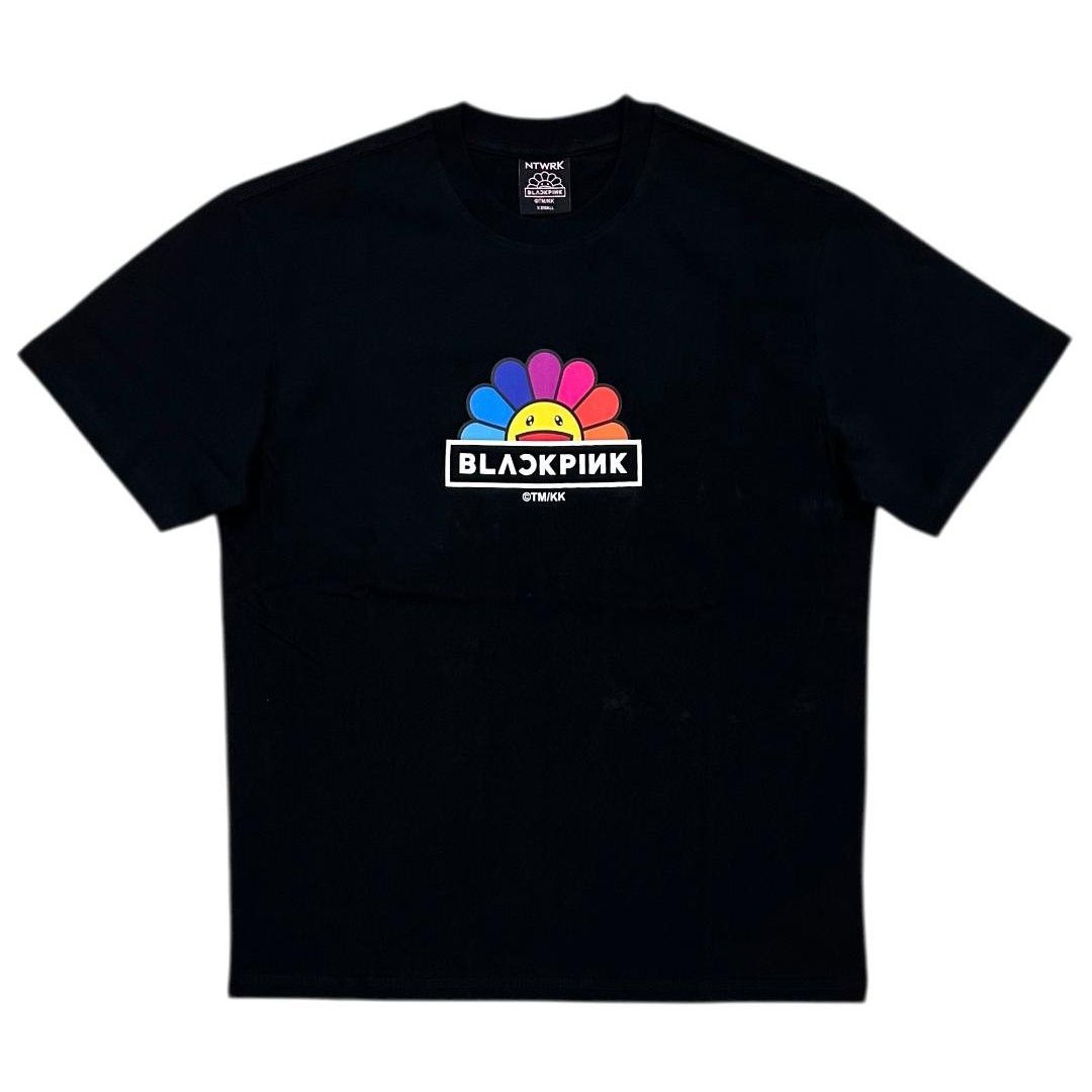 BLACKPINK X Takashi Murakami Rainbow Flower Logo Tee T-Shirt