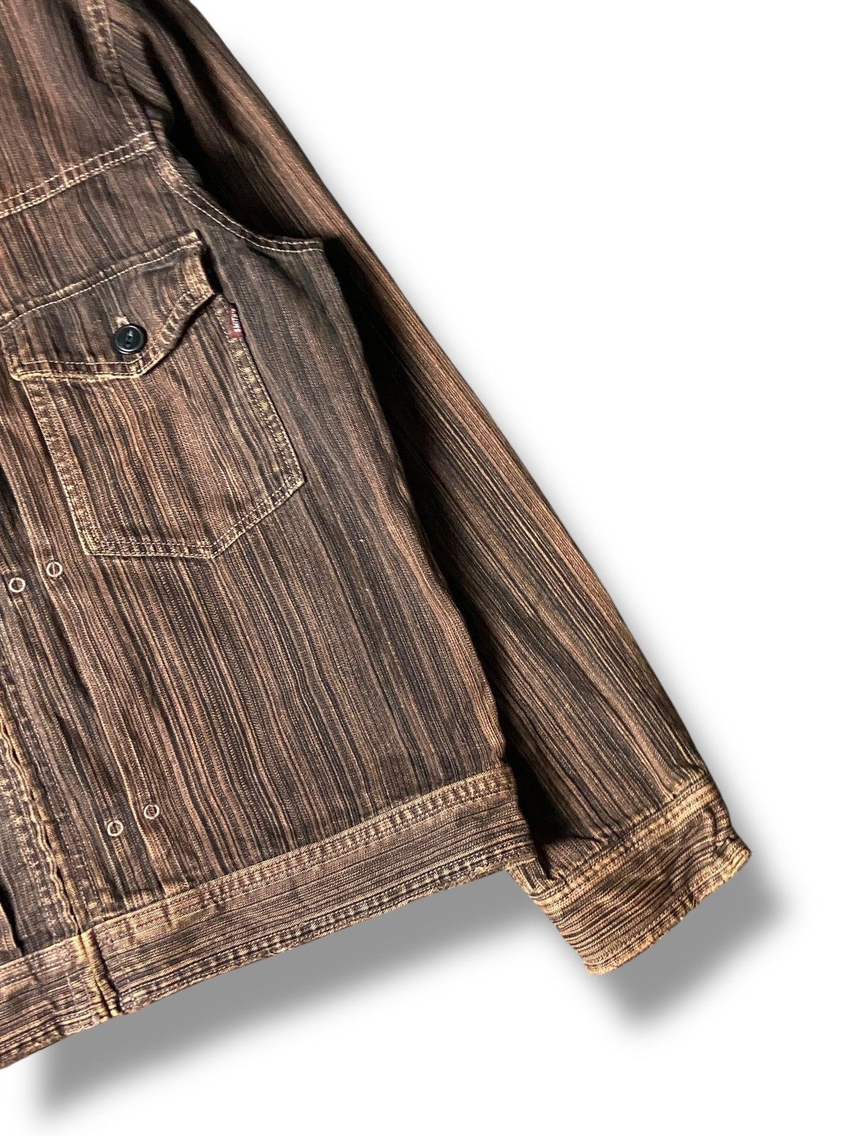 Japanese Brand SMITH’S American Denim Jacket with Stripe Pattern (155) Size US L / EU 52-54 / 3 - 4 Thumbnail