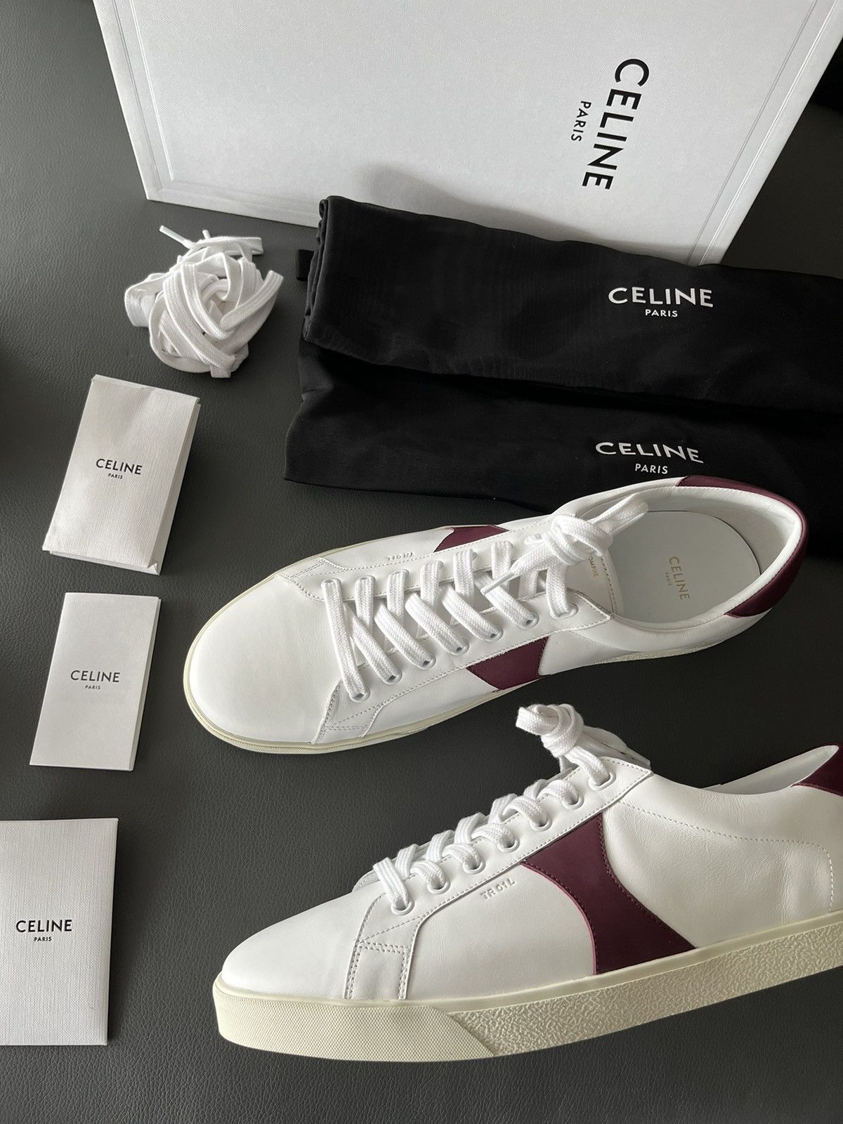 Celine × Hedi Slimane Runway Celine Hedi Slimane Classic Triomphe Sneaker Size US 13 / EU 46 - 13 Thumbnail