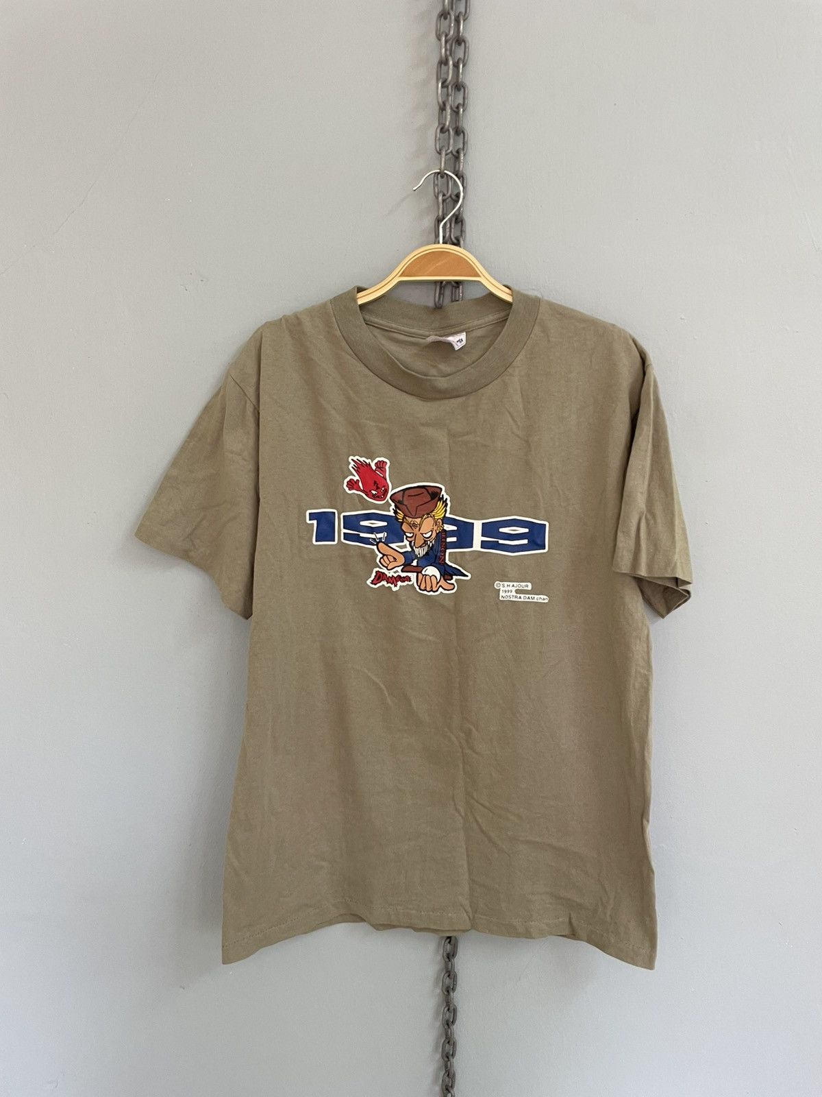 Japanese Brand Vintage 1999 Nostra Dam chan Japanese anime t shirt Size US M / EU 48-50 / 2 - 1 Thumbnail