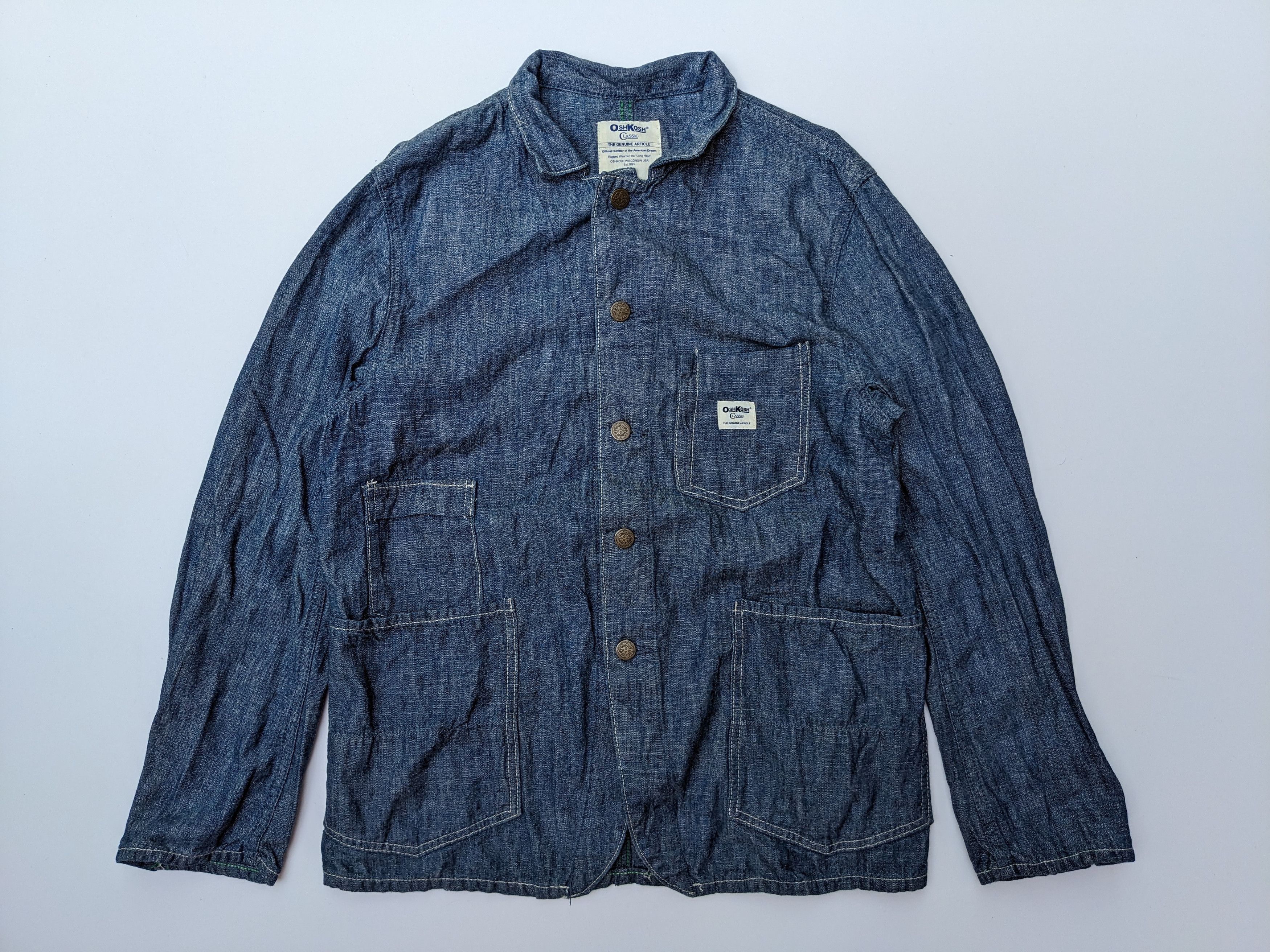 Oshkosh × Vintage Vintage Oshkosh chore denim jacket Size US M / EU 48-50 / 2 - 1 Thumbnail