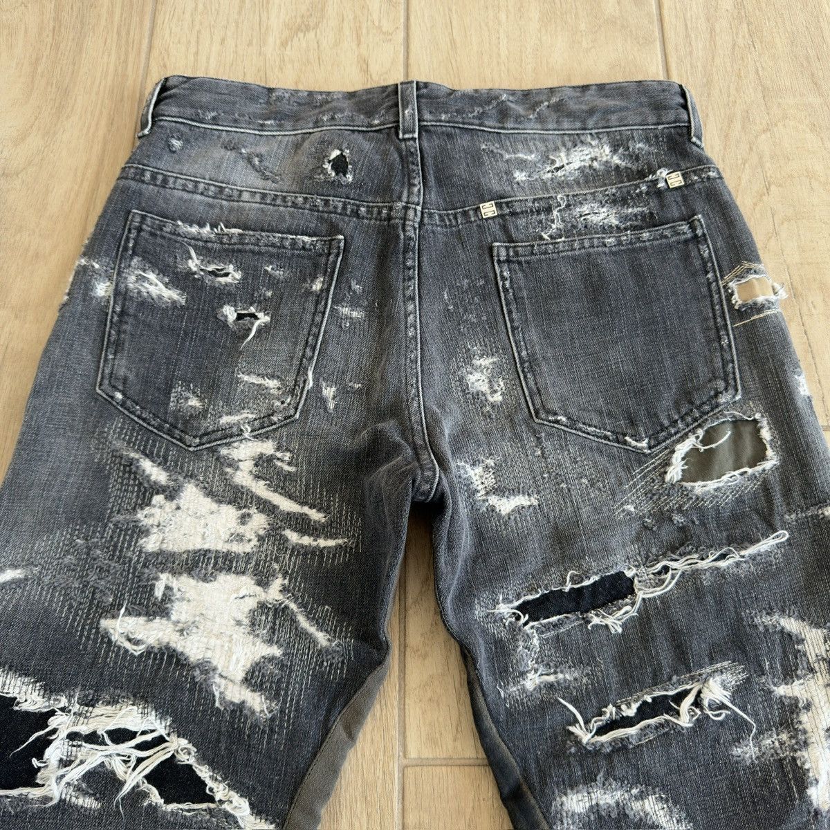 Givenchy AW2023 Moleskin Patch Boro Distressed Repaired Denim Jeans Size US 30 / EU 46 - 9 Thumbnail