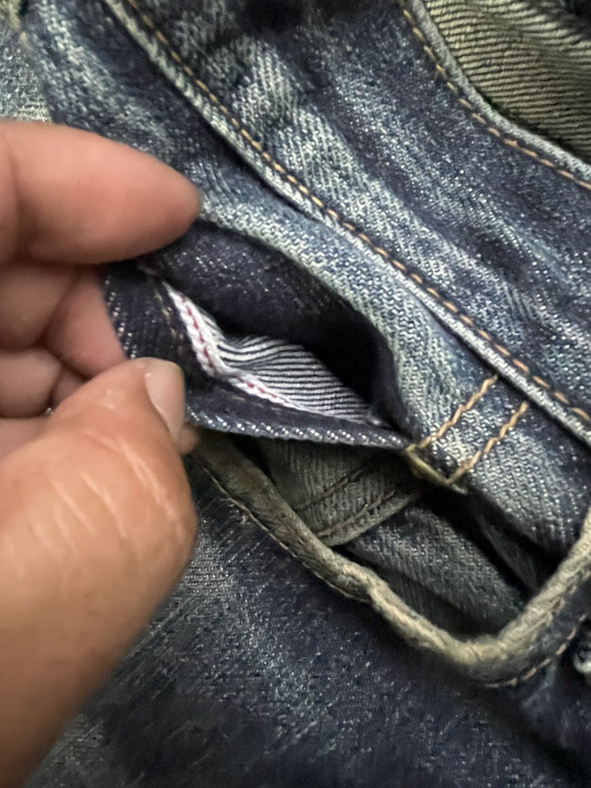Japanese Brand × Vintage Vintage Blue Way Selvedge Distresed Denim Size US 33 - 25 Thumbnail