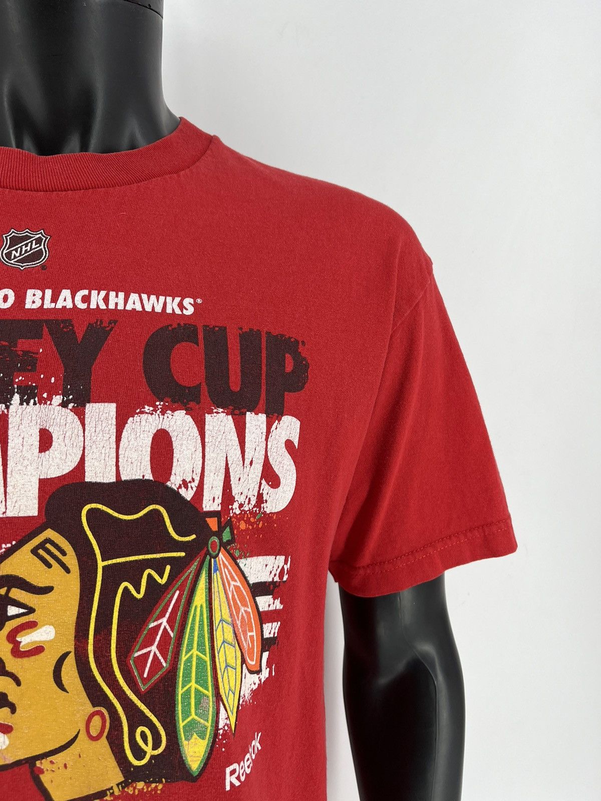 NHL × Reebok × Vintage Reebok Chicago Blackhawks Hockey 2013 Stanley Cup Champions Size US L / EU 52-54 / 3 - 7 Thumbnail