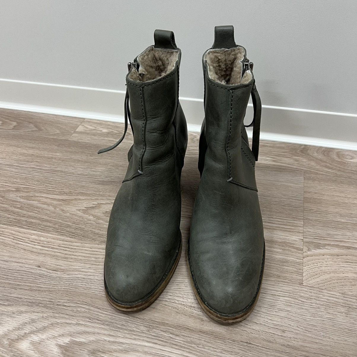 Acne Studios Acne Studios Ankle Boots Shearling Lined Pistol Olive Heels Size US 9 / IT 39 - 3 Thumbnail