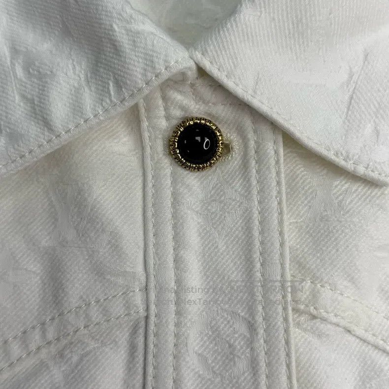 Louis Vuitton Louis Vuitton White dark lines full logo denim vest Size XS / US 0-2 / IT 36-38 - 7 Thumbnail