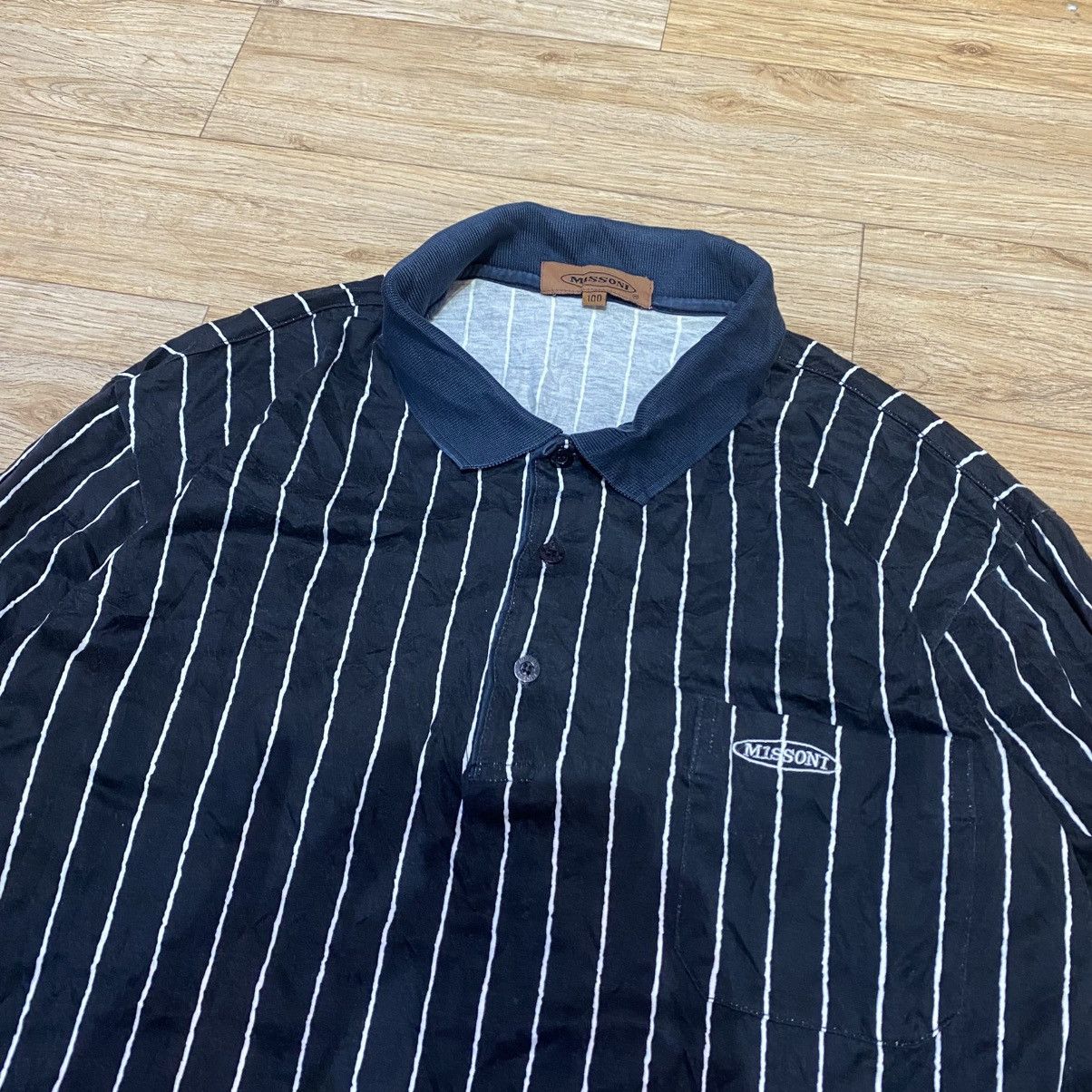 Missoni 2000s Missoni Stripe Polo LS T-Shirt Size US L / EU 52-54 / 3 - 3 Thumbnail