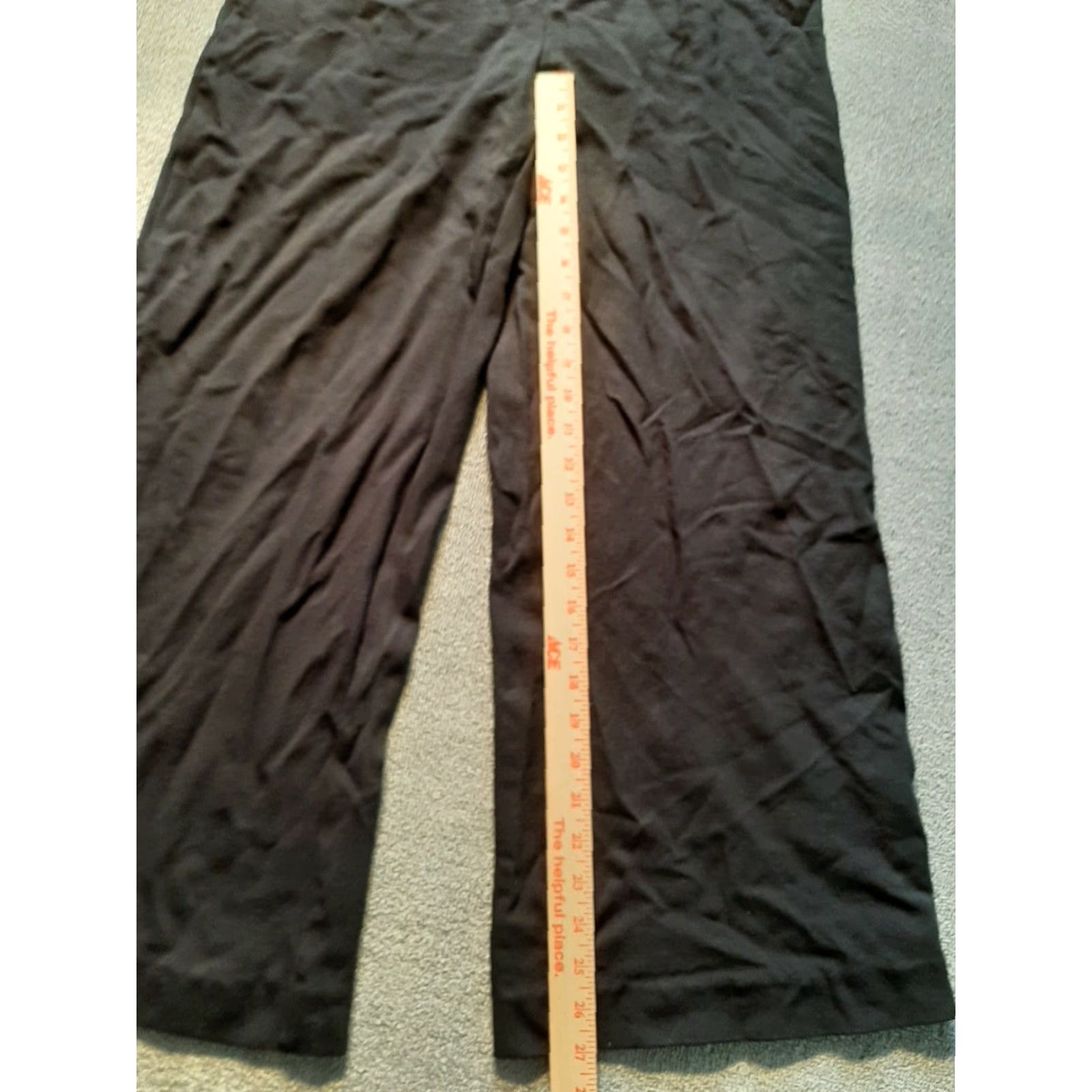 Liz Claiborne Liz Claiborne Dress Pants Womens Size M Black Dress Pants - Liz Claiborne Women Medium Cotton Blend Flat Front Solid Stain Discount Size 32" / US 10 / IT 46 - 2 Thumbnail