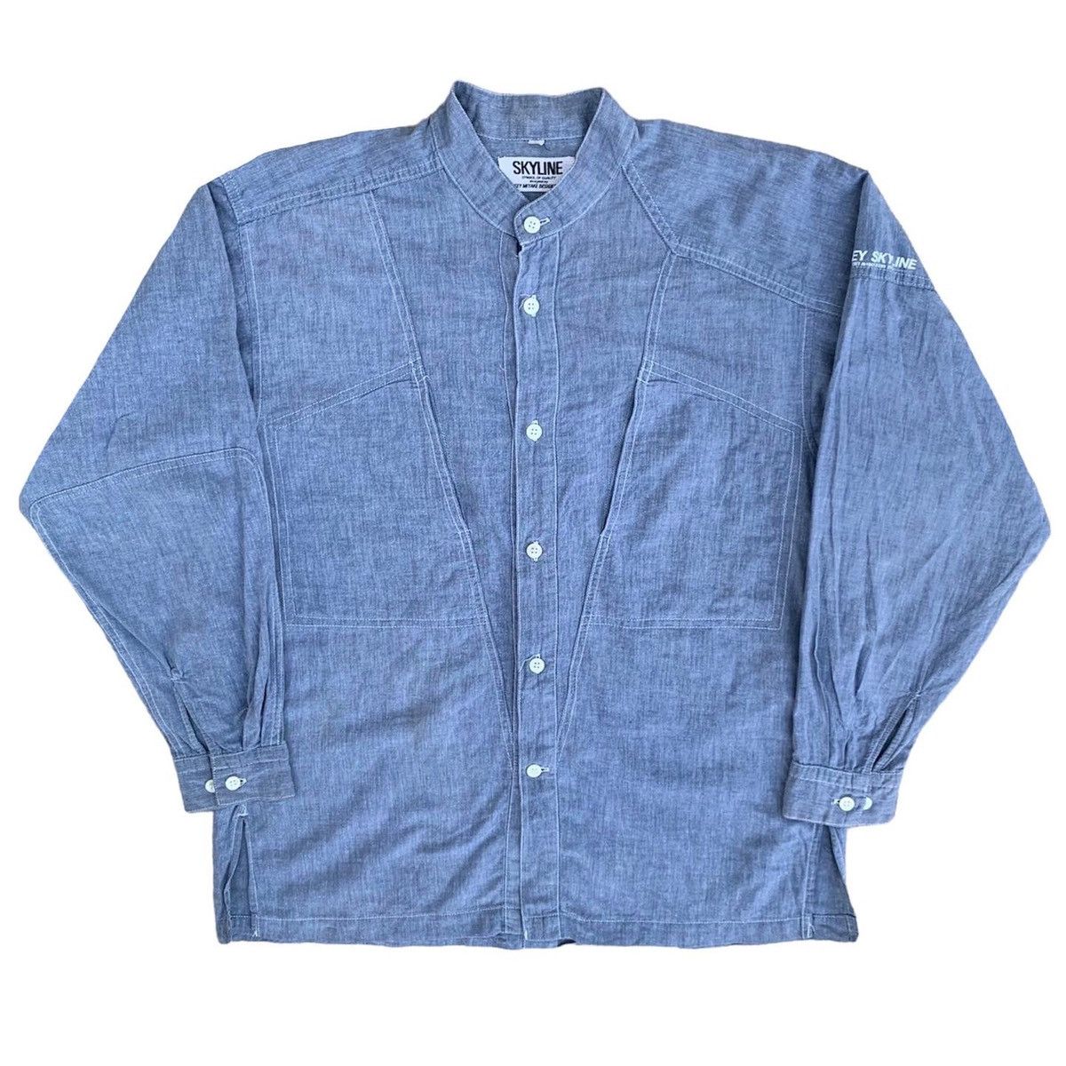 image of Issey Miyake Issey Skyline Chambray Shanghai Shirt, Men's (Size Small)