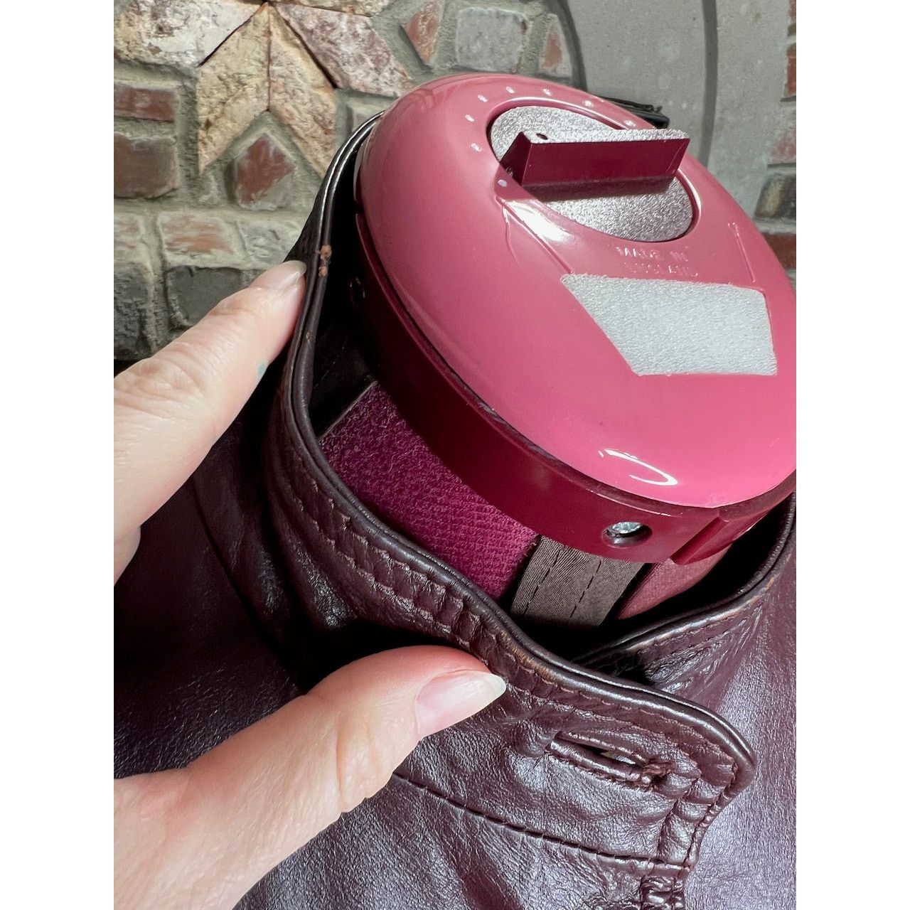 High Sierra leather Jacket OXBLOOD red burgundy wine cropped puff sleeve Size XL / US 12-14 / IT 48-50 - 9 Thumbnail
