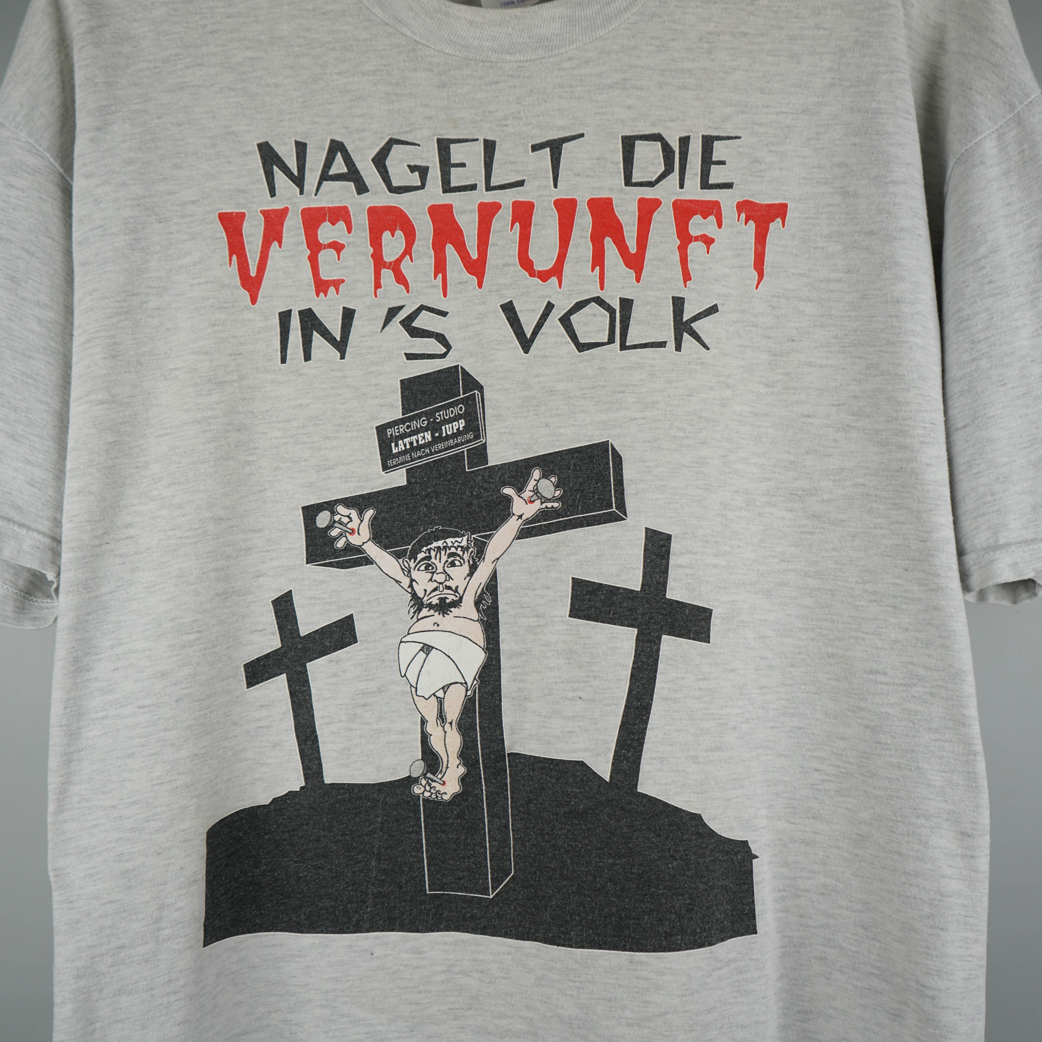 Vintage Vintage 1990s Jesus Christ Humor T-Shirt Size US XL / EU 56 / 4 - 2 Thumbnail